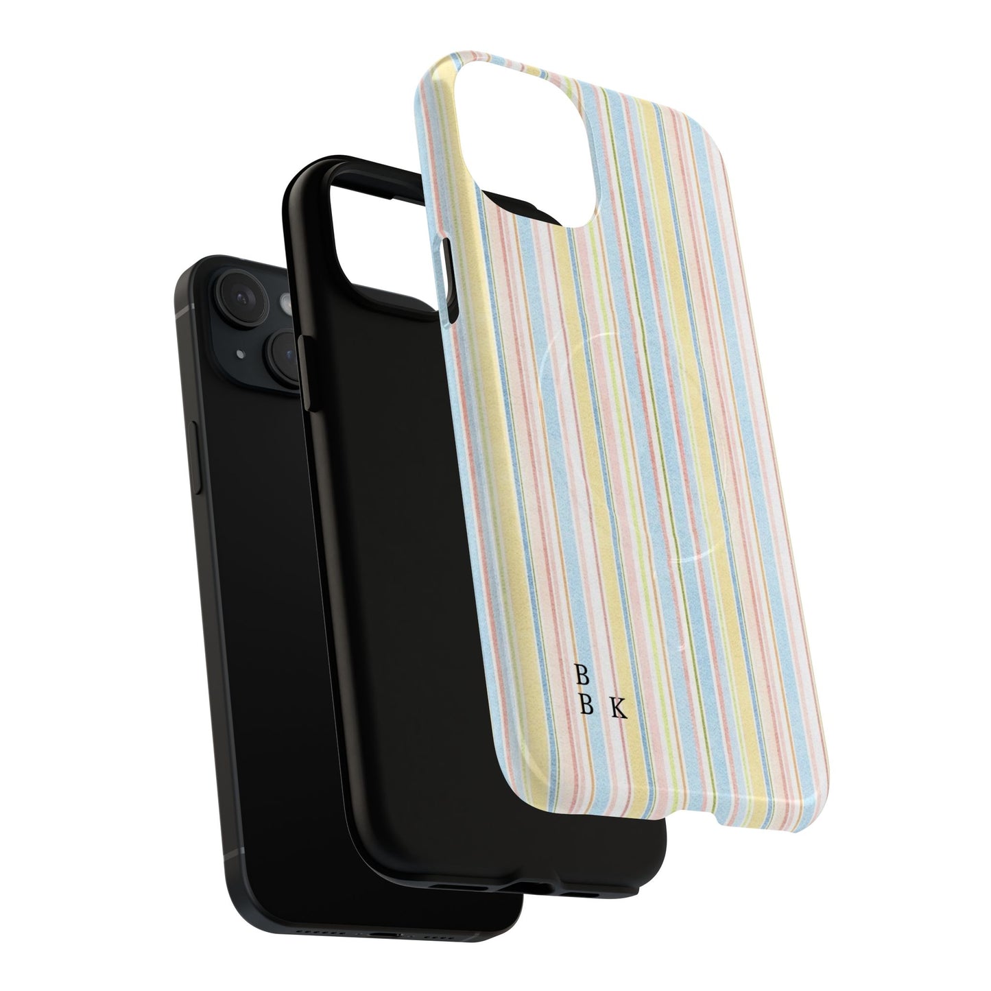 Striped Pastel Phone Case — Tough Magnetic Protection