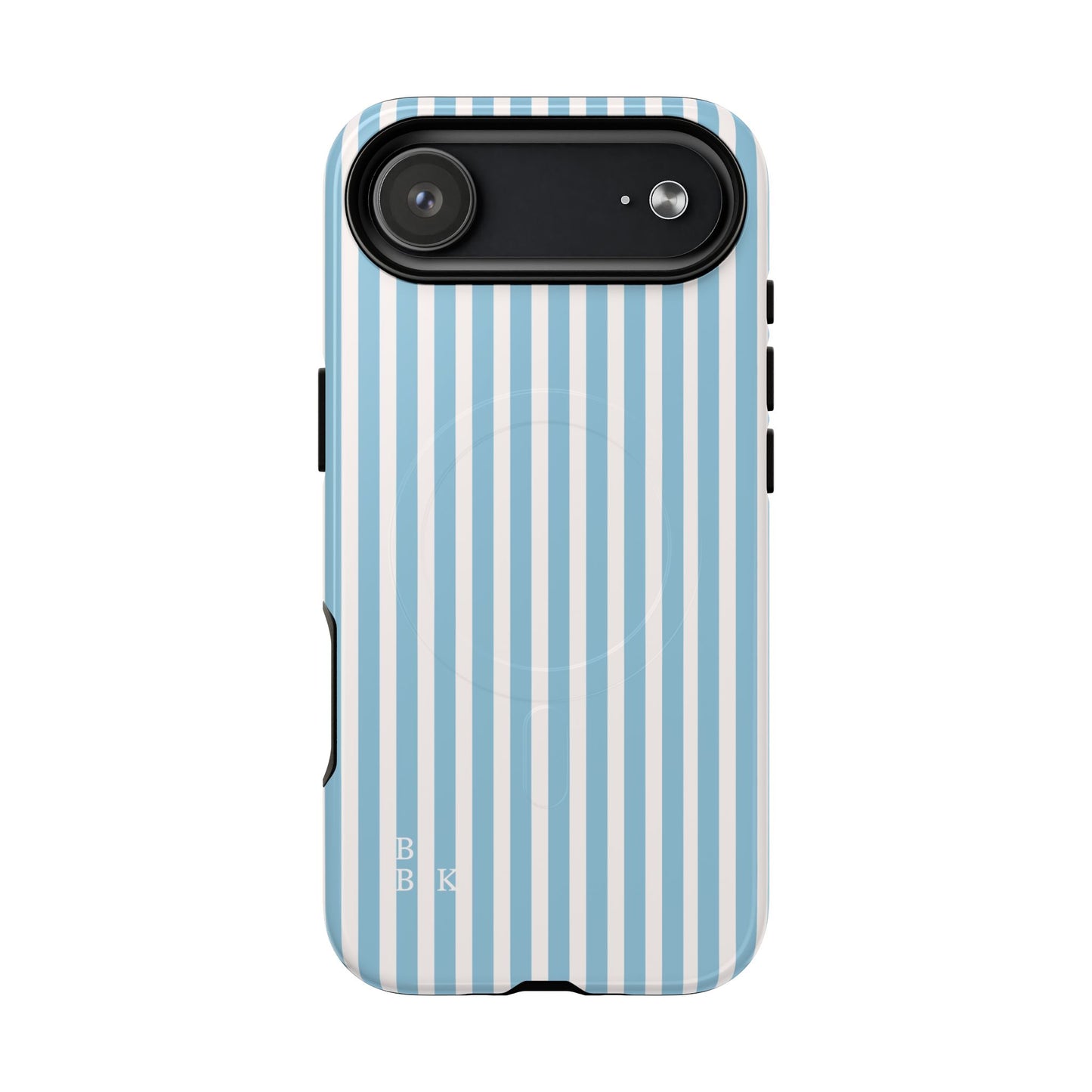 MagSafe Phone Case — Blue Vertical Stripe Tough Magnetic Protective Cover