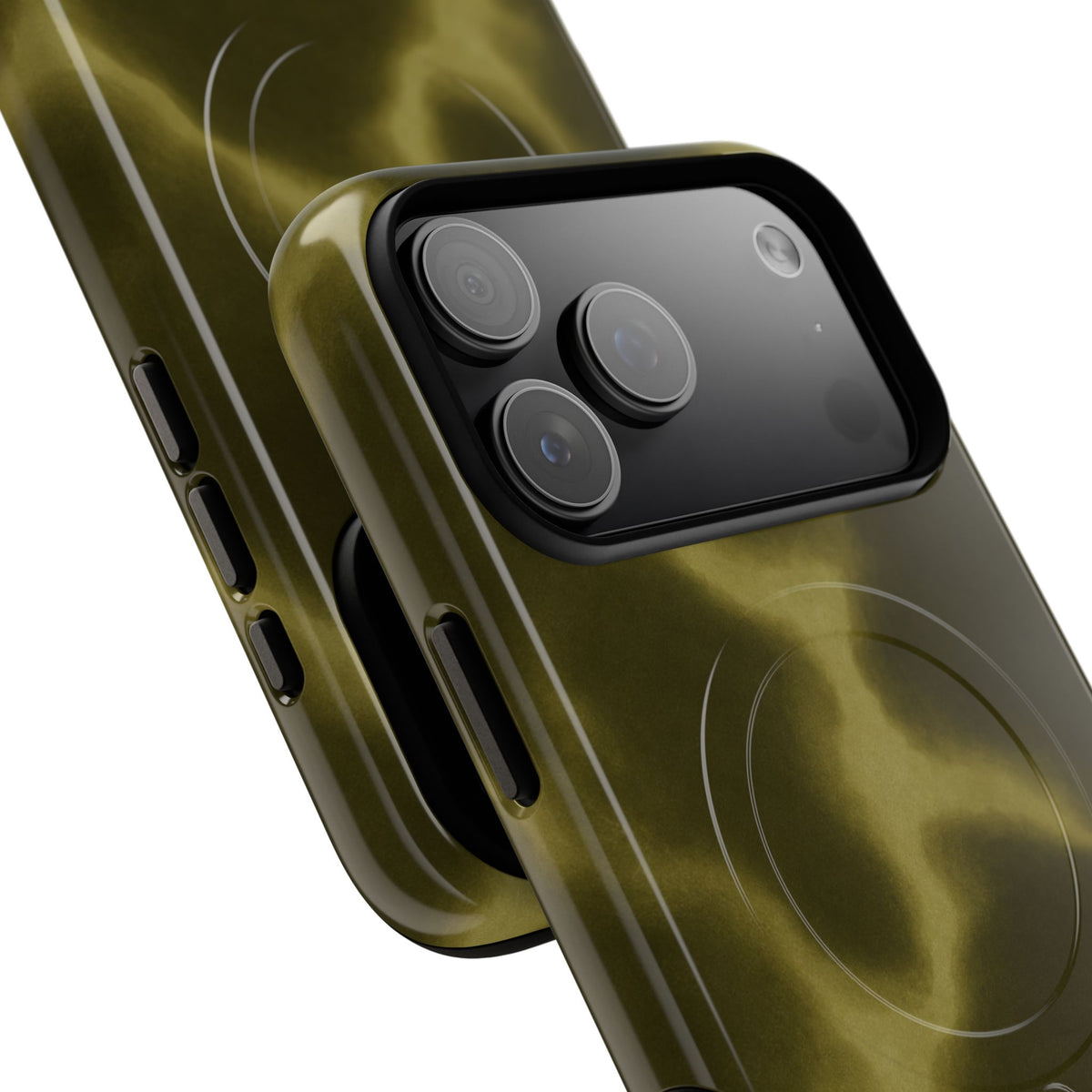 Olive Smoke Magnetic Phone Case — Tough Protective MagSafe-Compatible Cover