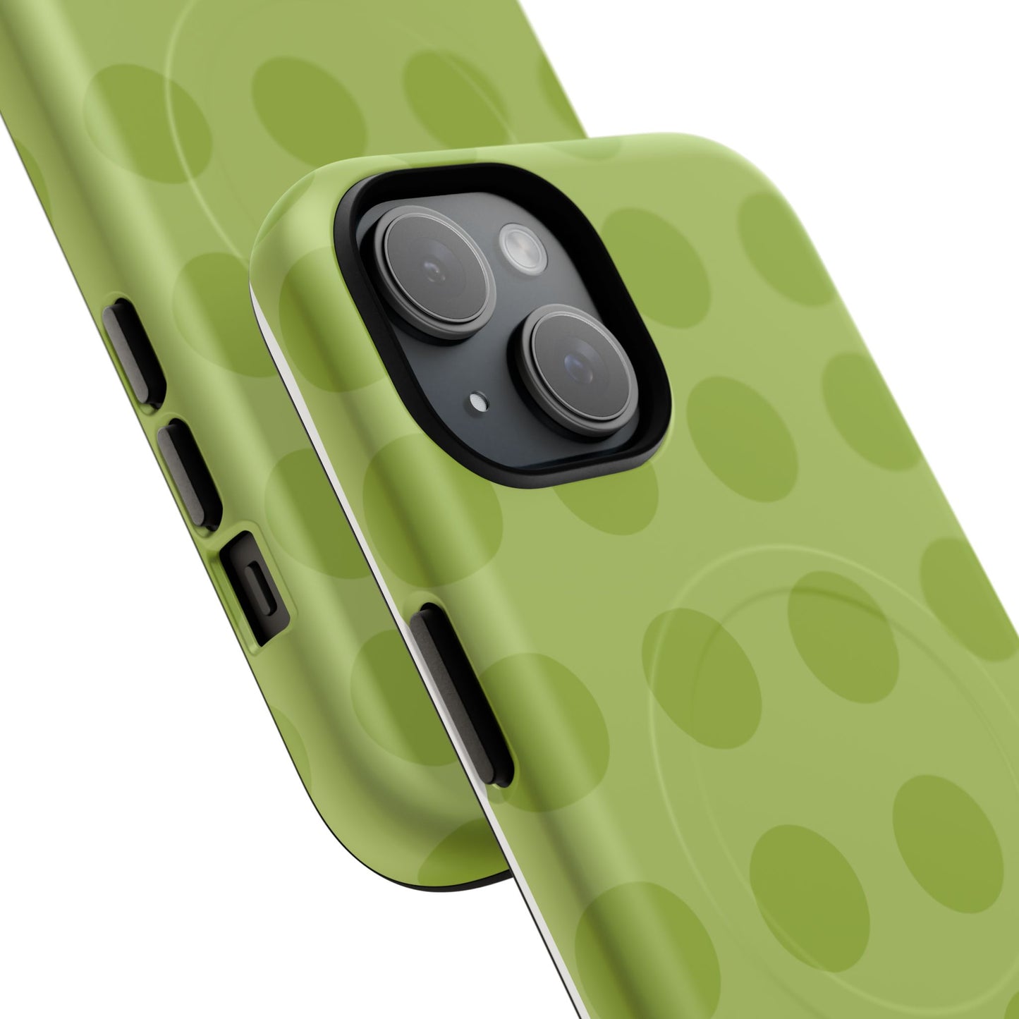 Green Polka Dot Tough Magnetic Phone Case — Slim Magnetic Protective Cover