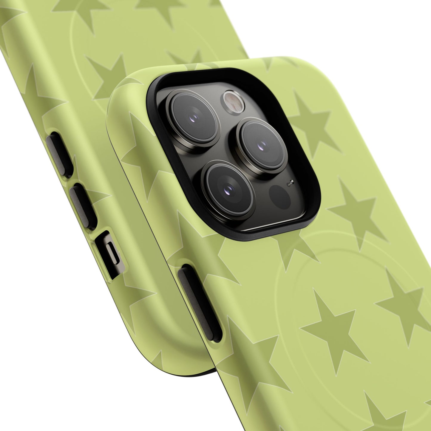 Olive Star Pattern Tough Magnetic Phone Case — Slim Protective iPhone Cover
