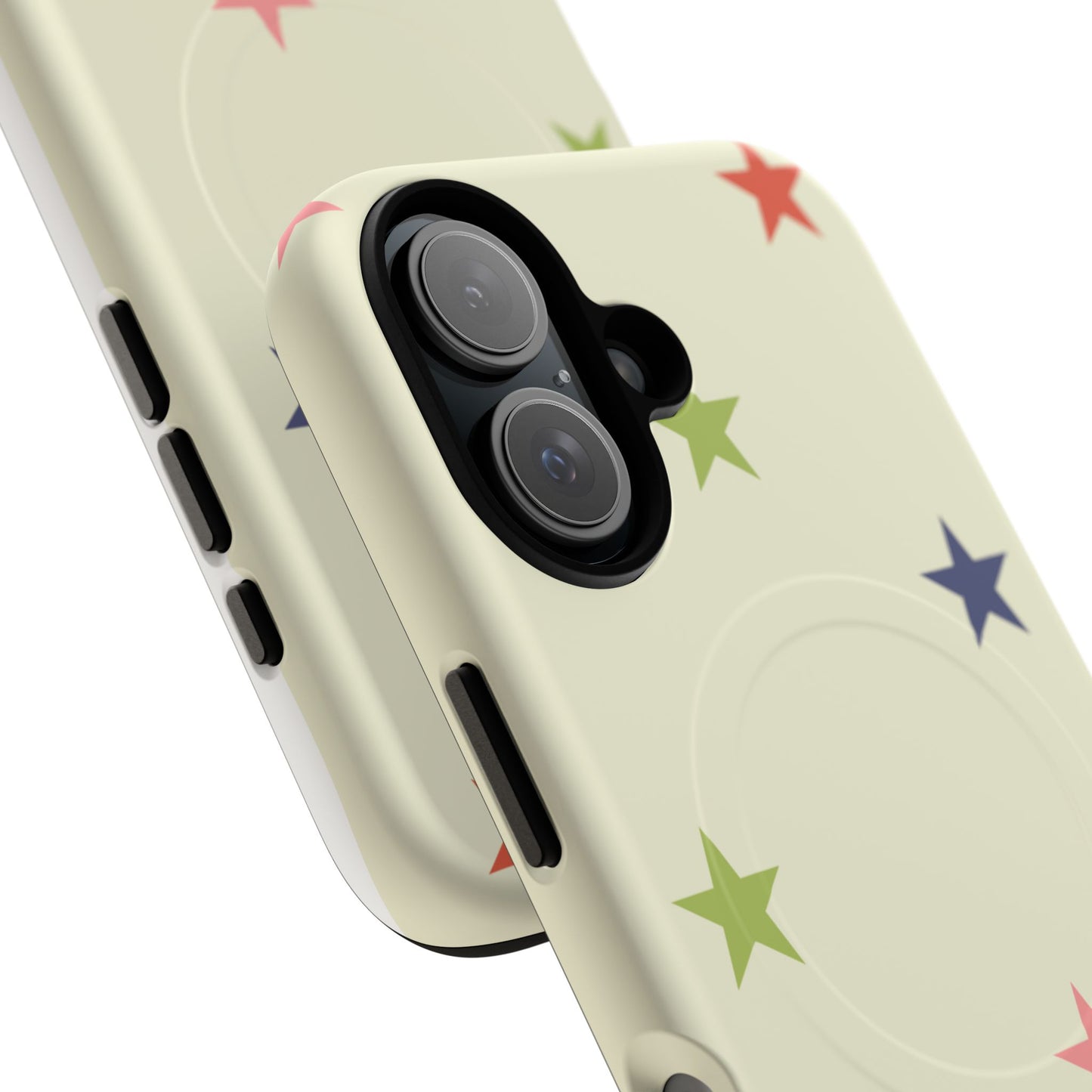 Magnetic Tough Phone Case — Colorful Star Pattern Protective iPhone Cover