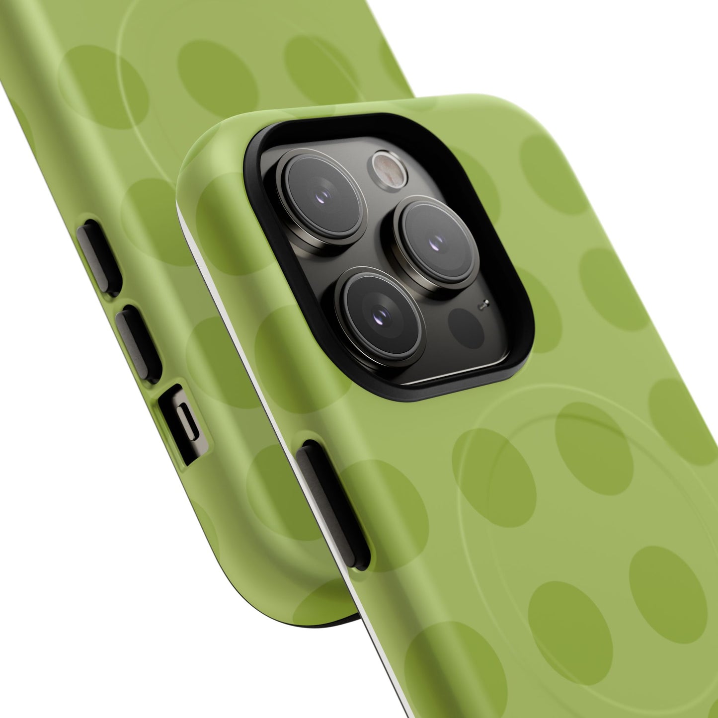 Green Polka Dot Tough Magnetic Phone Case — Slim Magnetic Protective Cover