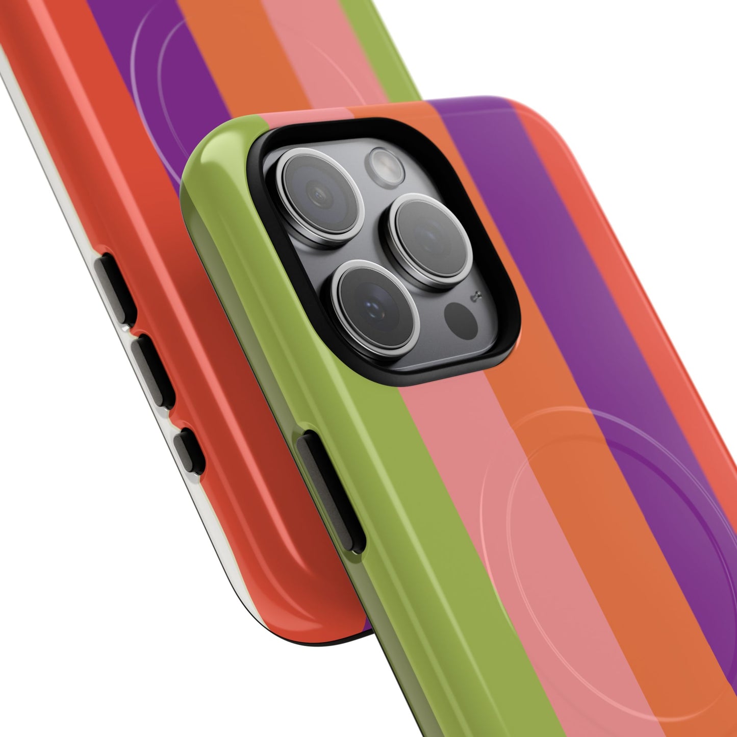 Bold Retro Stripe Magnetic Phone Case — Tough Protective iPhone Cover
