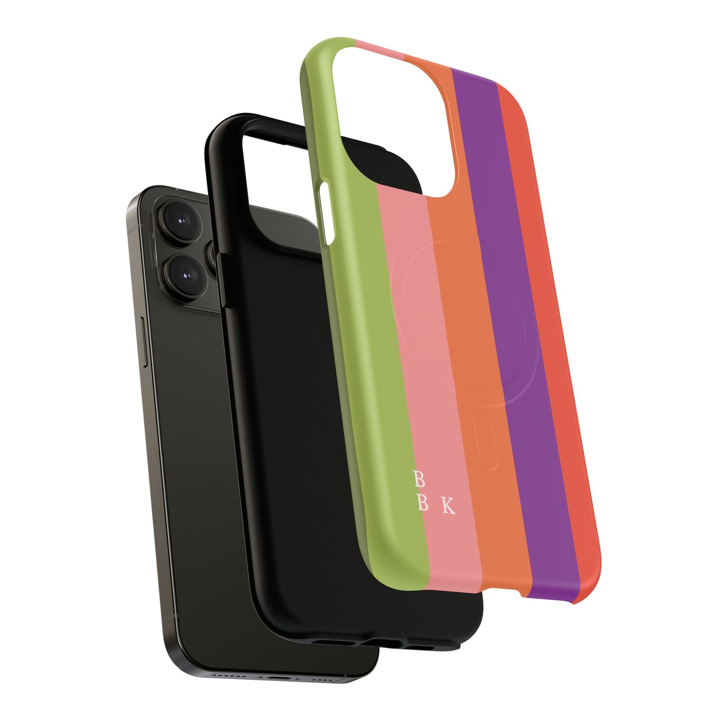 Bold Retro Stripe Magnetic Phone Case — Tough Protective iPhone Cover