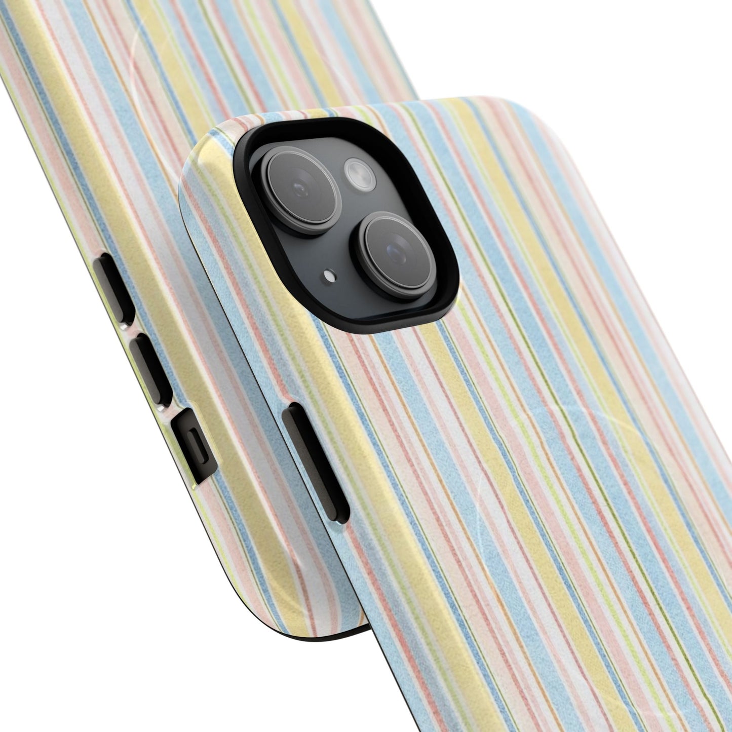 Striped Pastel Phone Case — Tough Magnetic Protection