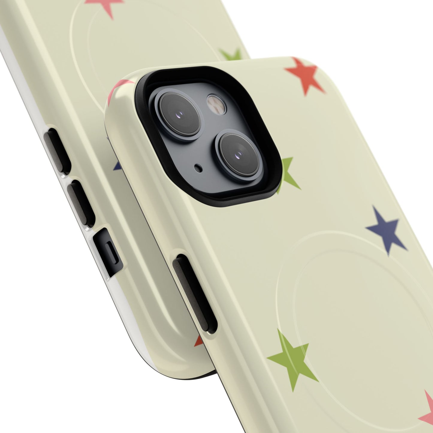 Magnetic Tough Phone Case — Colorful Star Pattern Protective iPhone Cover