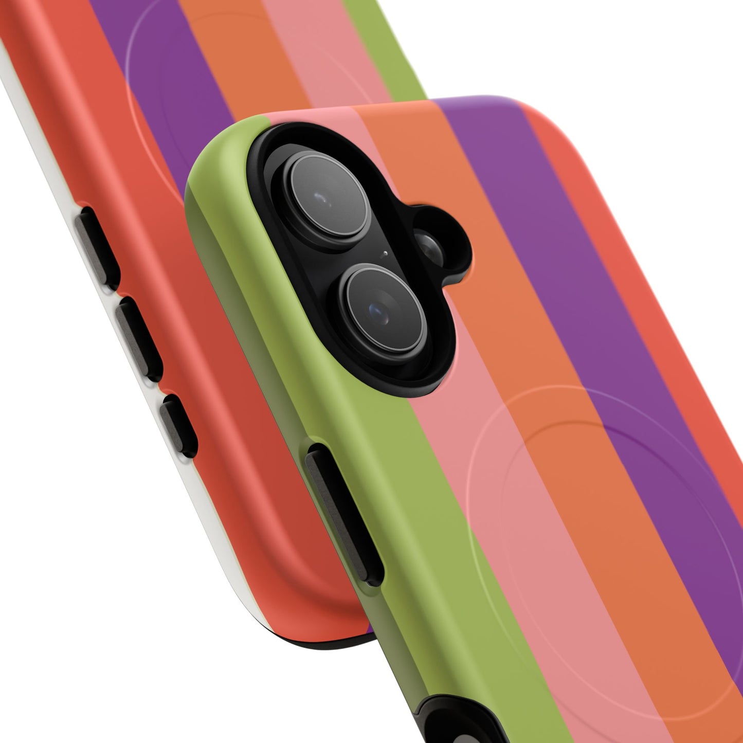 Bold Retro Stripe Magnetic Phone Case — Tough Protective iPhone Cover