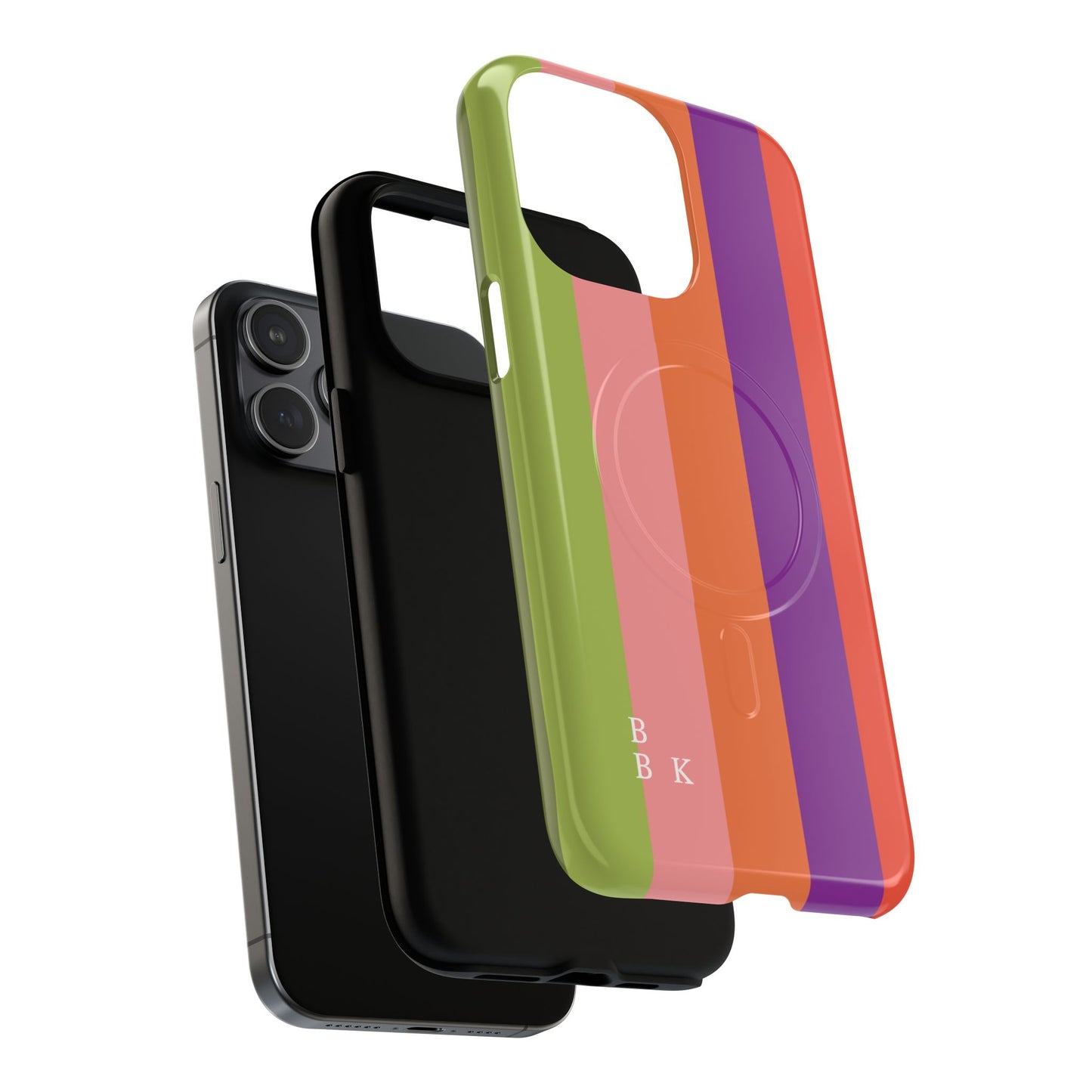 Bold Retro Stripe Magnetic Phone Case — Tough Protective iPhone Cover