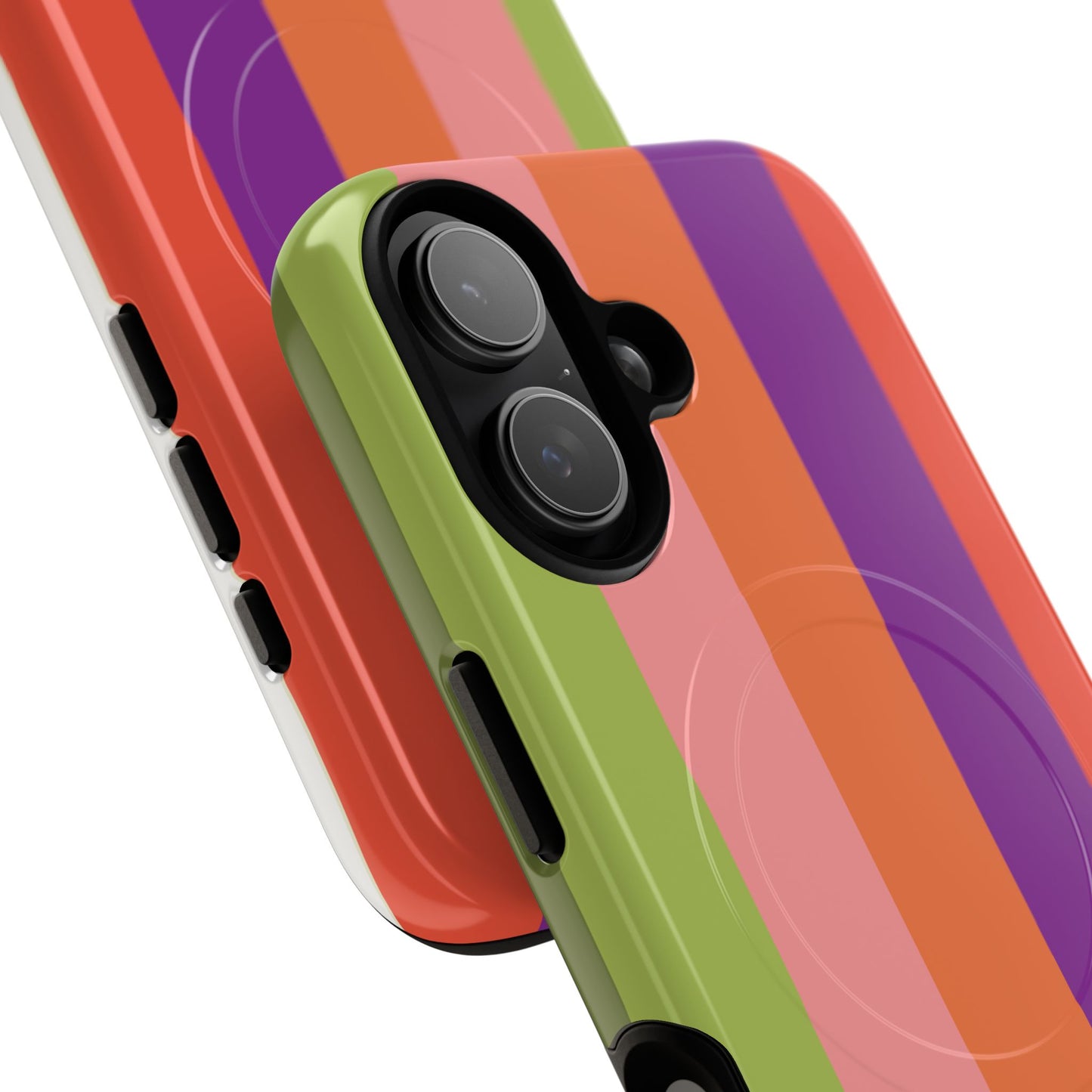 Bold Retro Stripe Magnetic Phone Case — Tough Protective iPhone Cover