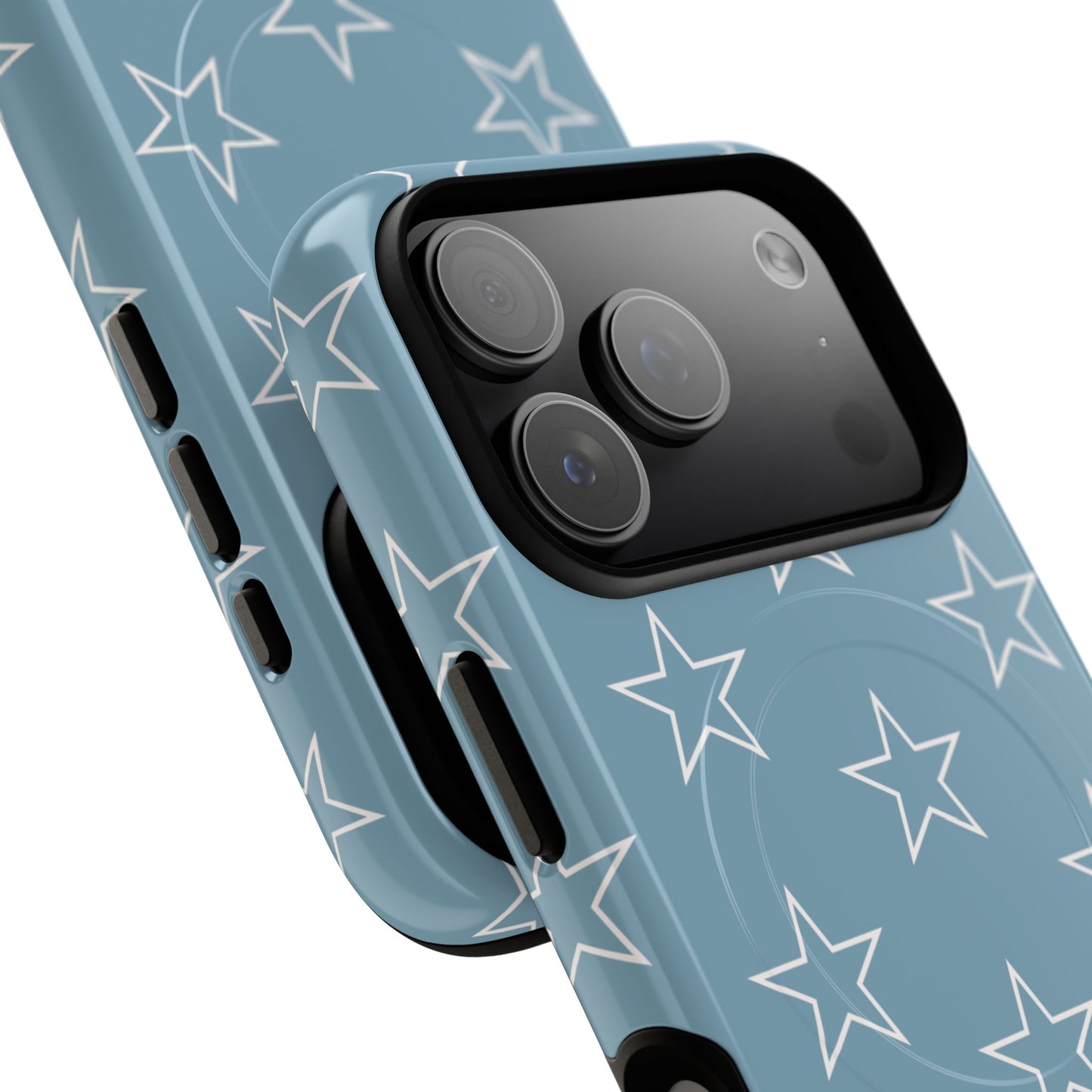 Blue Star Pattern Magnetic Phone Case — Tough Protective iPhone Cover