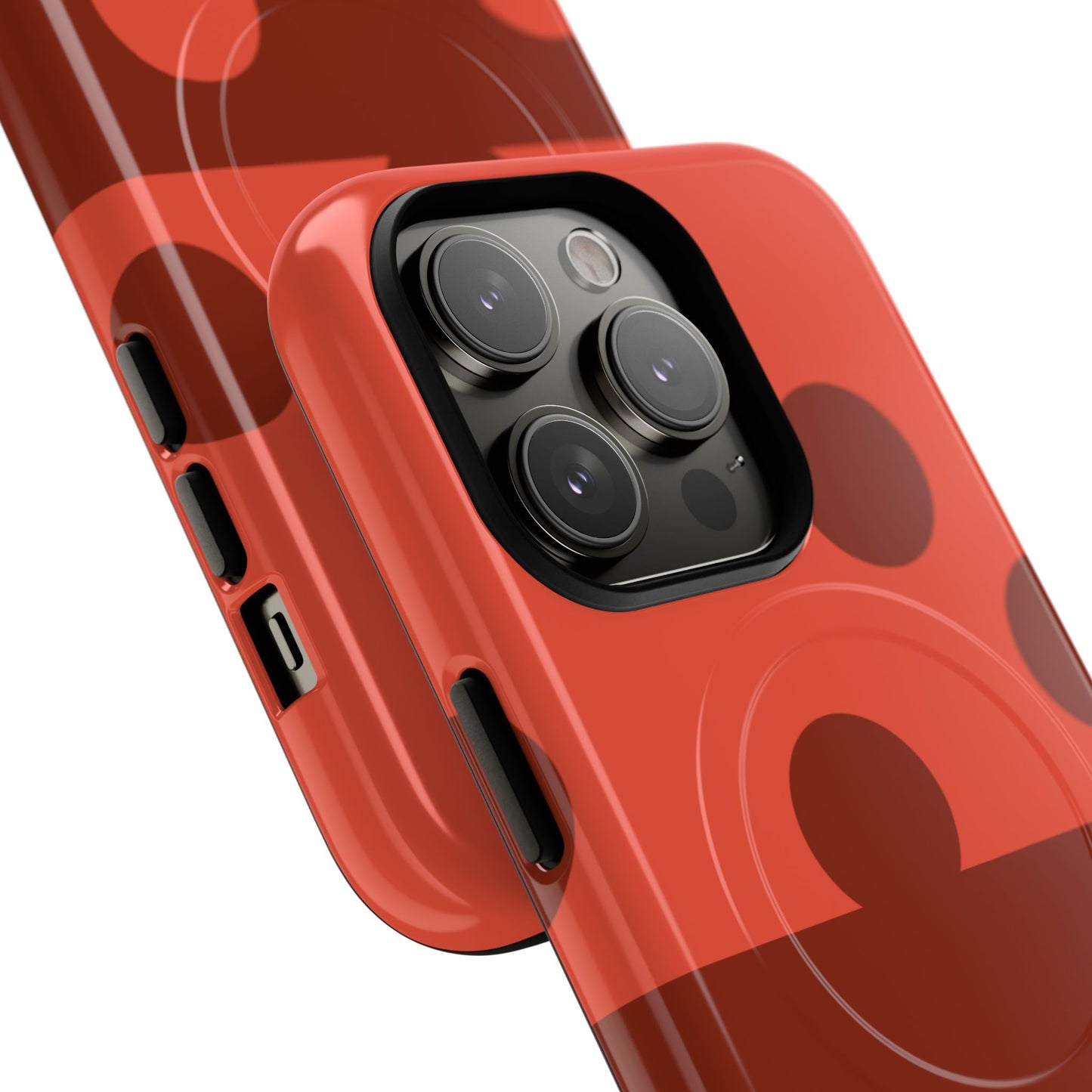 Red Polka Dot Magnetic Tough Case — Protective Phone Cover with MagSafe