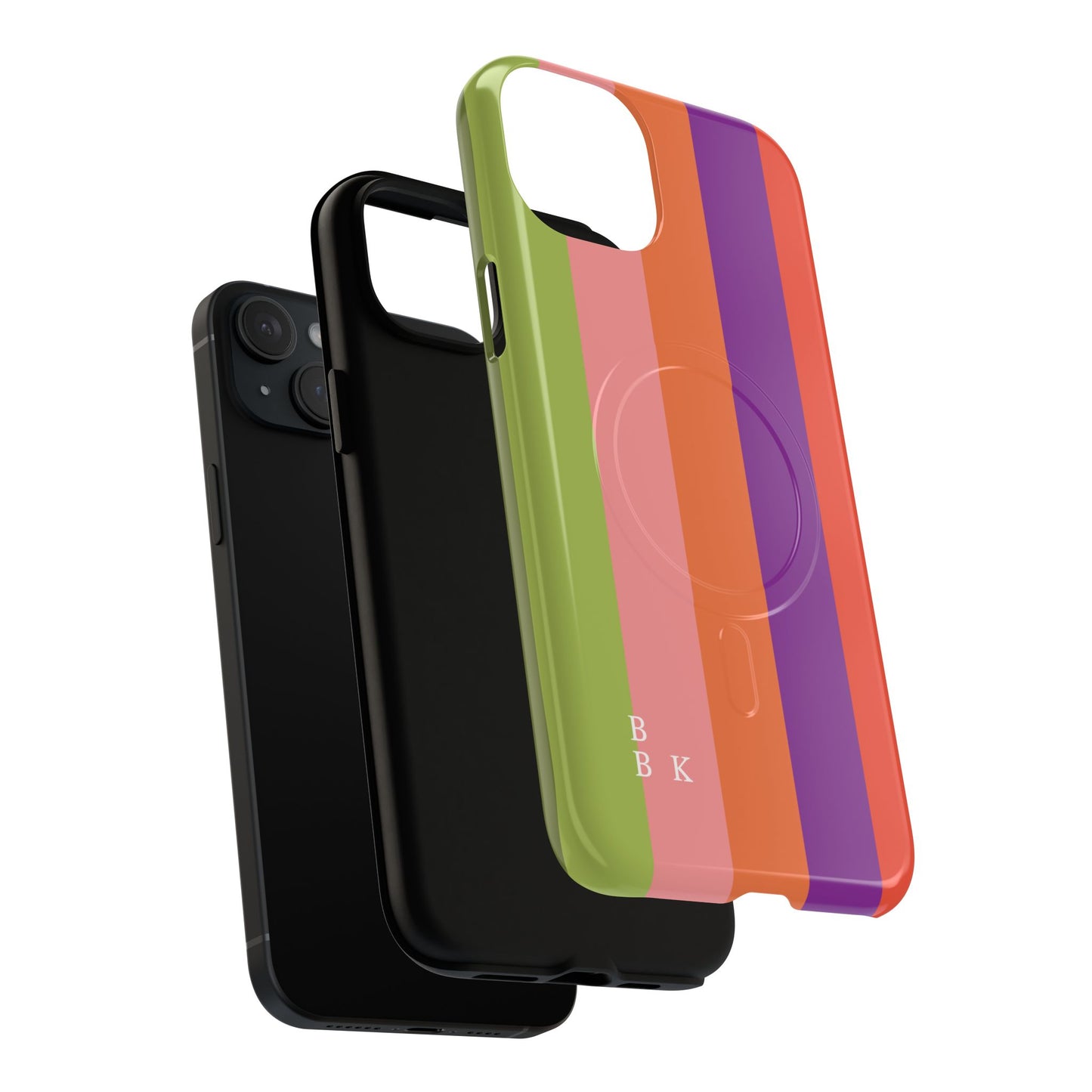 Bold Retro Stripe Magnetic Phone Case — Tough Protective iPhone Cover