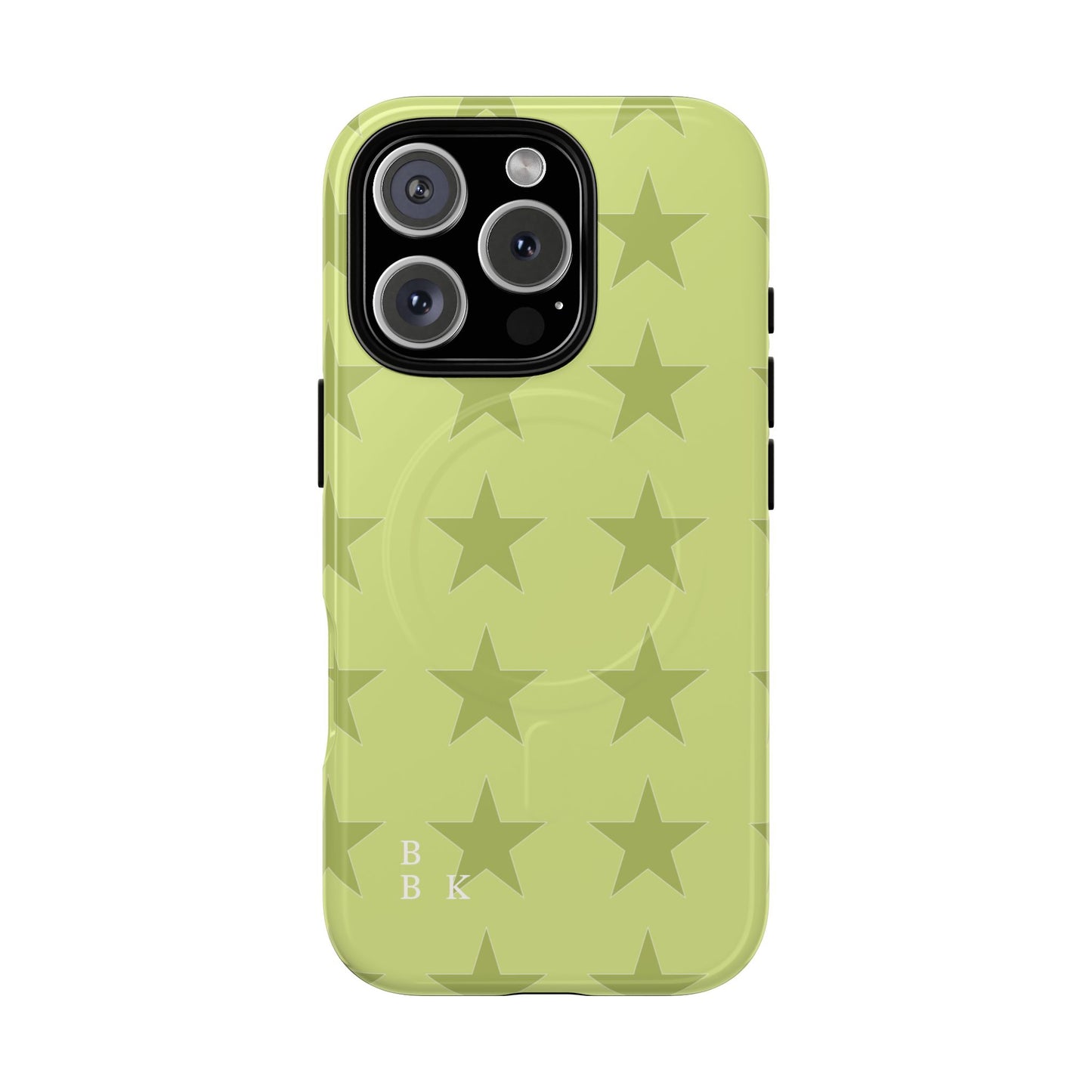 Olive Star Pattern Tough Magnetic Phone Case — Slim Protective iPhone Cover