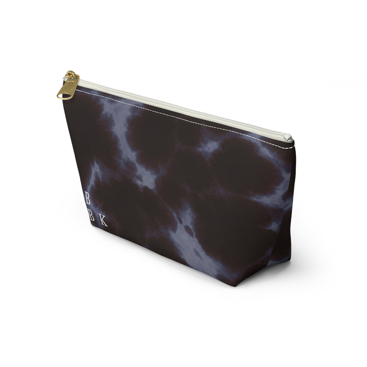 Dark Marble Lightning Accessory Pouch — Monogram BBK Travel Makeup Bag