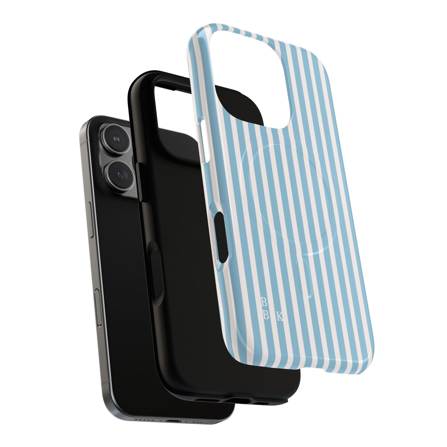 MagSafe Phone Case — Blue Vertical Stripe Tough Magnetic Protective Cover