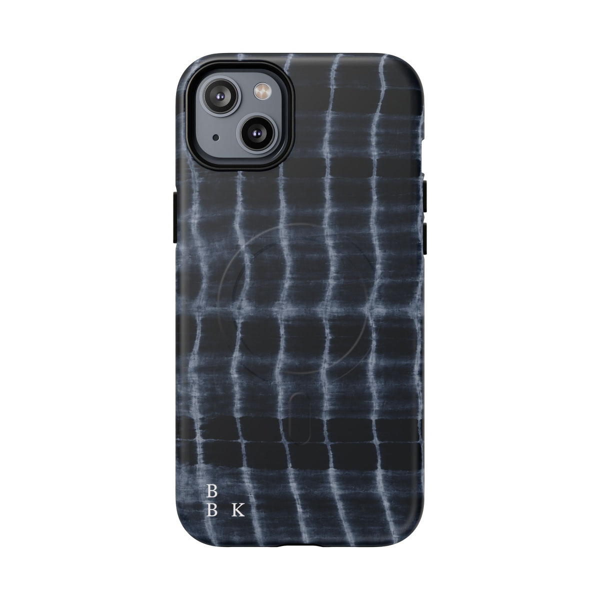 Magnetic Phone Case — Black Tie-Dye Tough Protective Cover with MagSafe