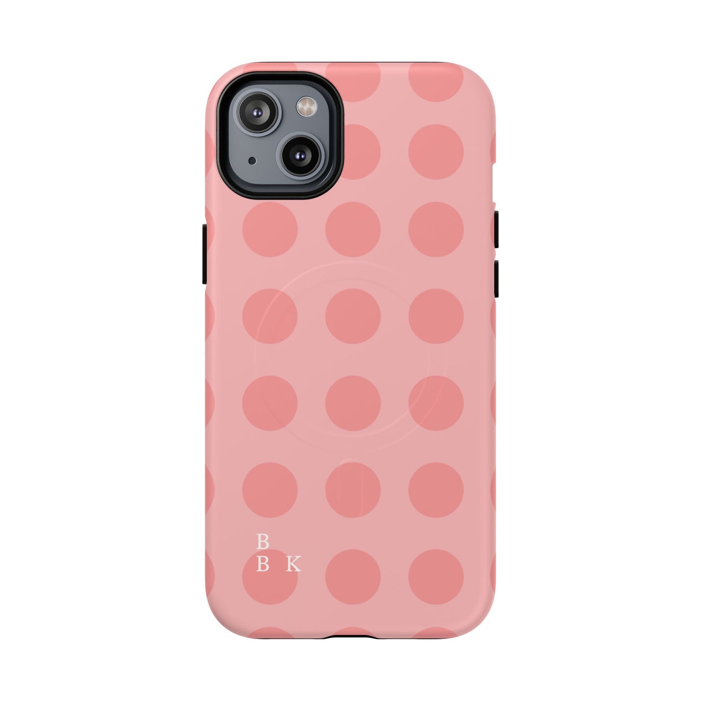 Magnetic Phone Case — Pink Polka Dot Tough Protective Cover