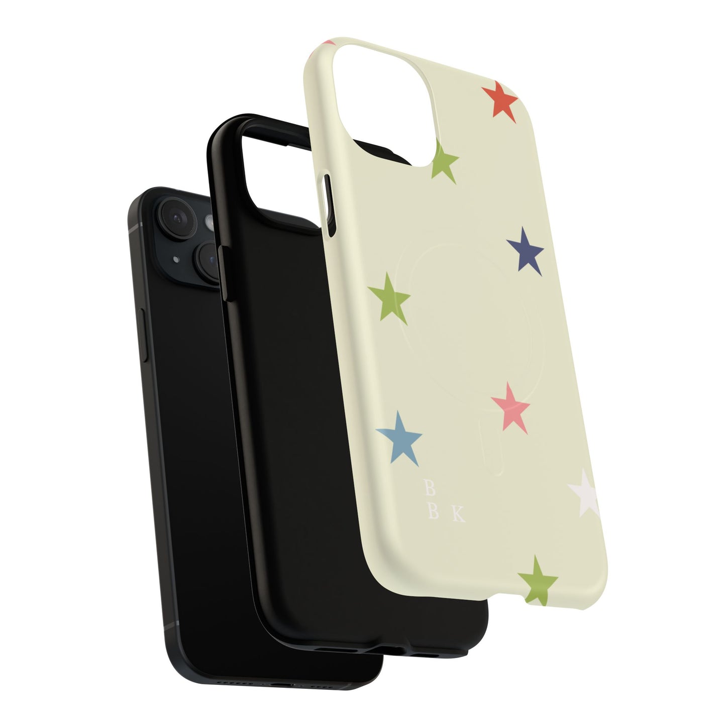Magnetic Tough Phone Case — Colorful Star Pattern Protective iPhone Cover