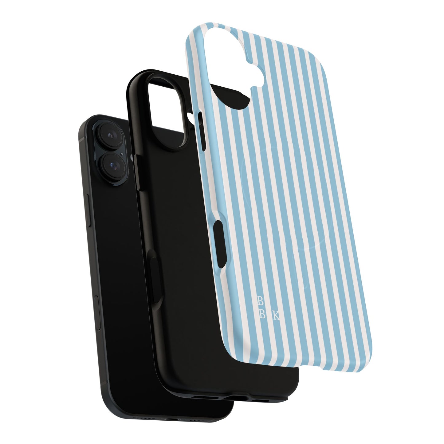 MagSafe Phone Case — Blue Vertical Stripe Tough Magnetic Protective Cover