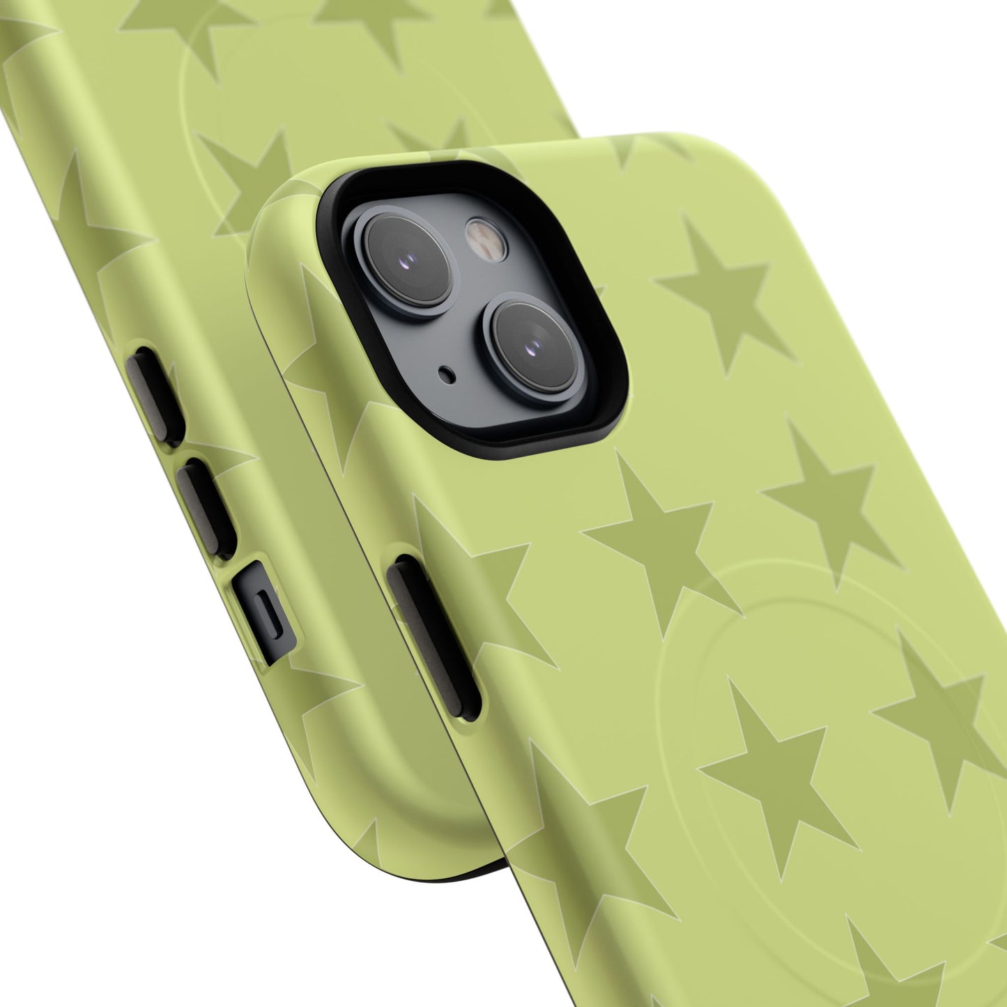 Olive Star Pattern Tough Magnetic Phone Case — Slim Protective iPhone Cover