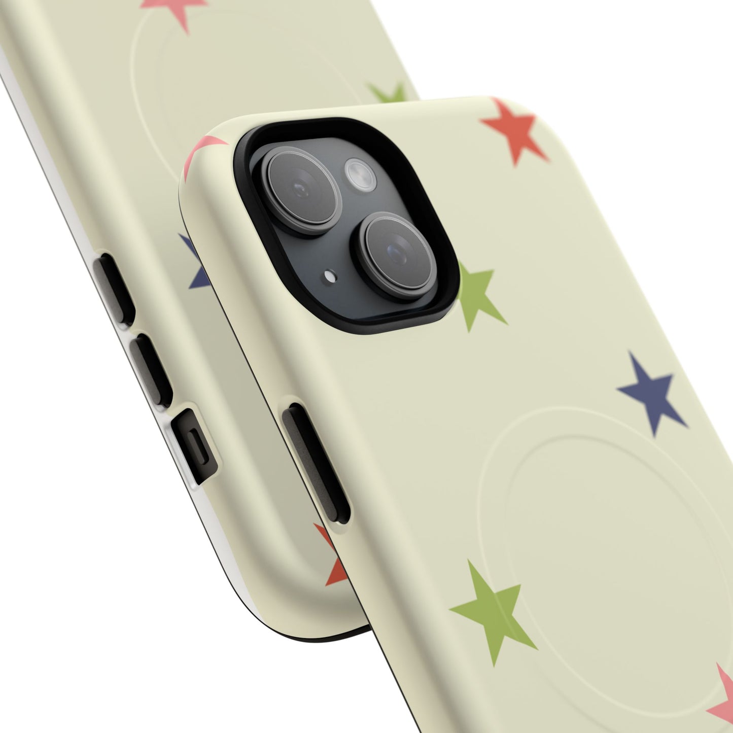 Magnetic Tough Phone Case — Colorful Star Pattern Protective iPhone Cover