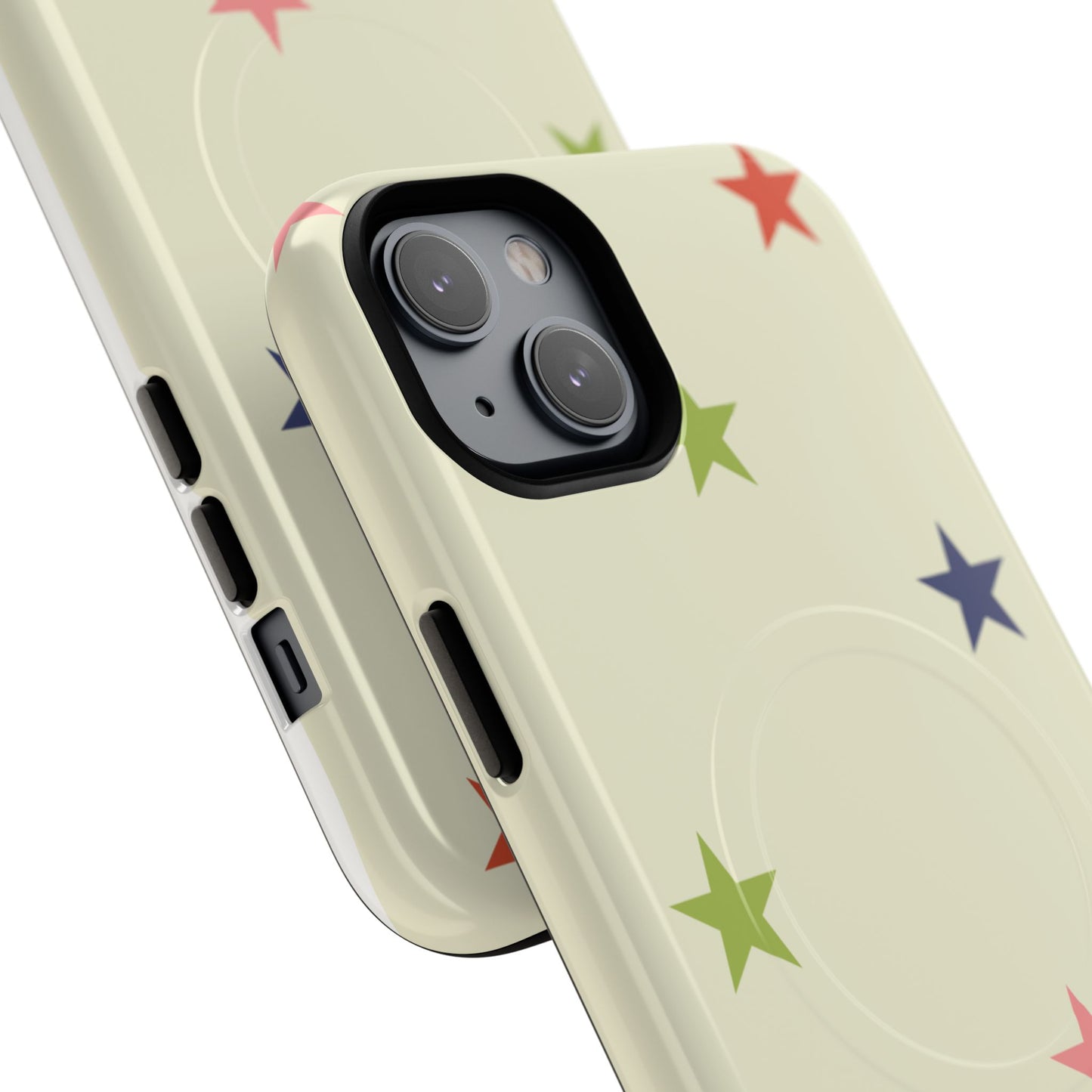Magnetic Tough Phone Case — Colorful Star Pattern Protective iPhone Cover