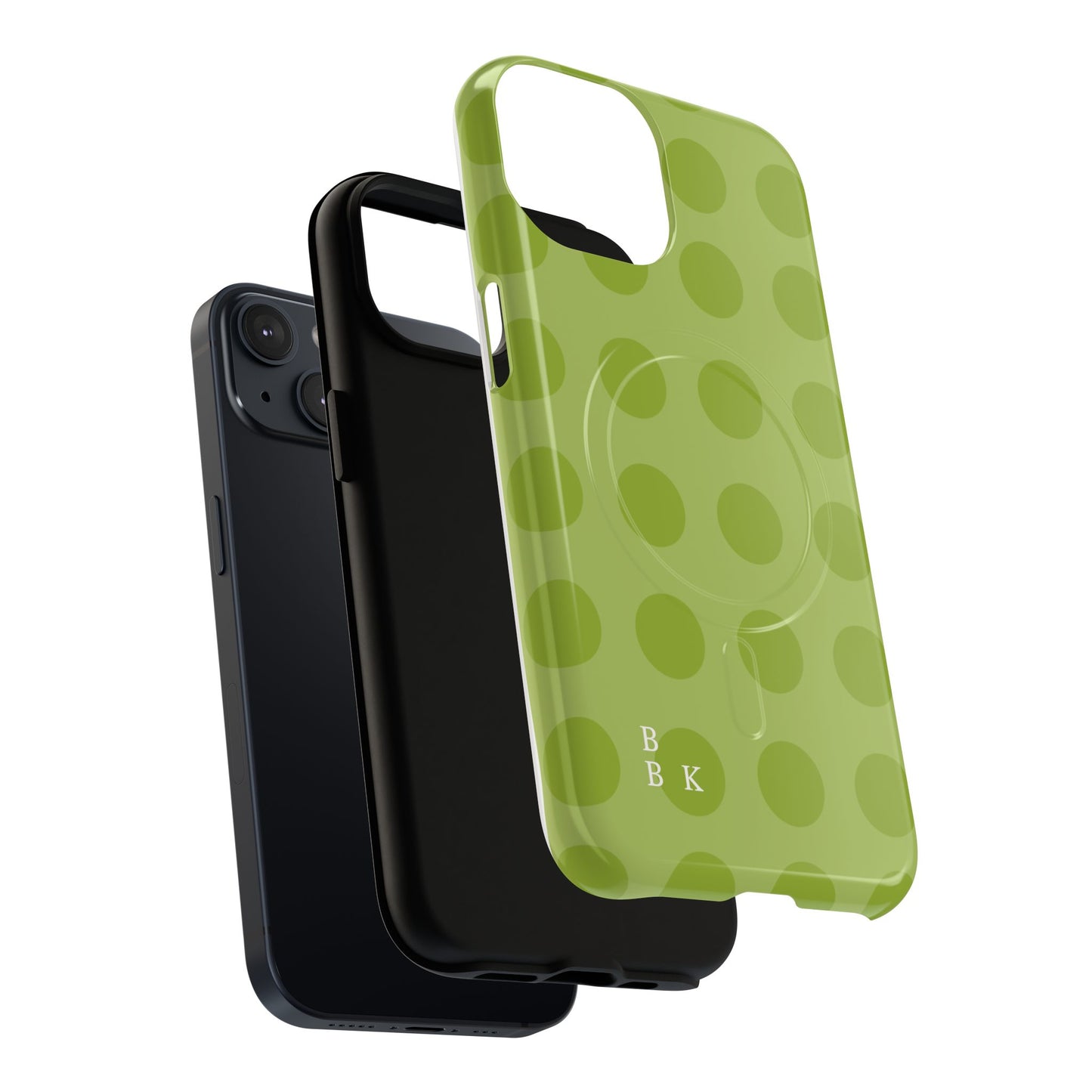 Green Polka Dot Tough Magnetic Phone Case — Slim Magnetic Protective Cover