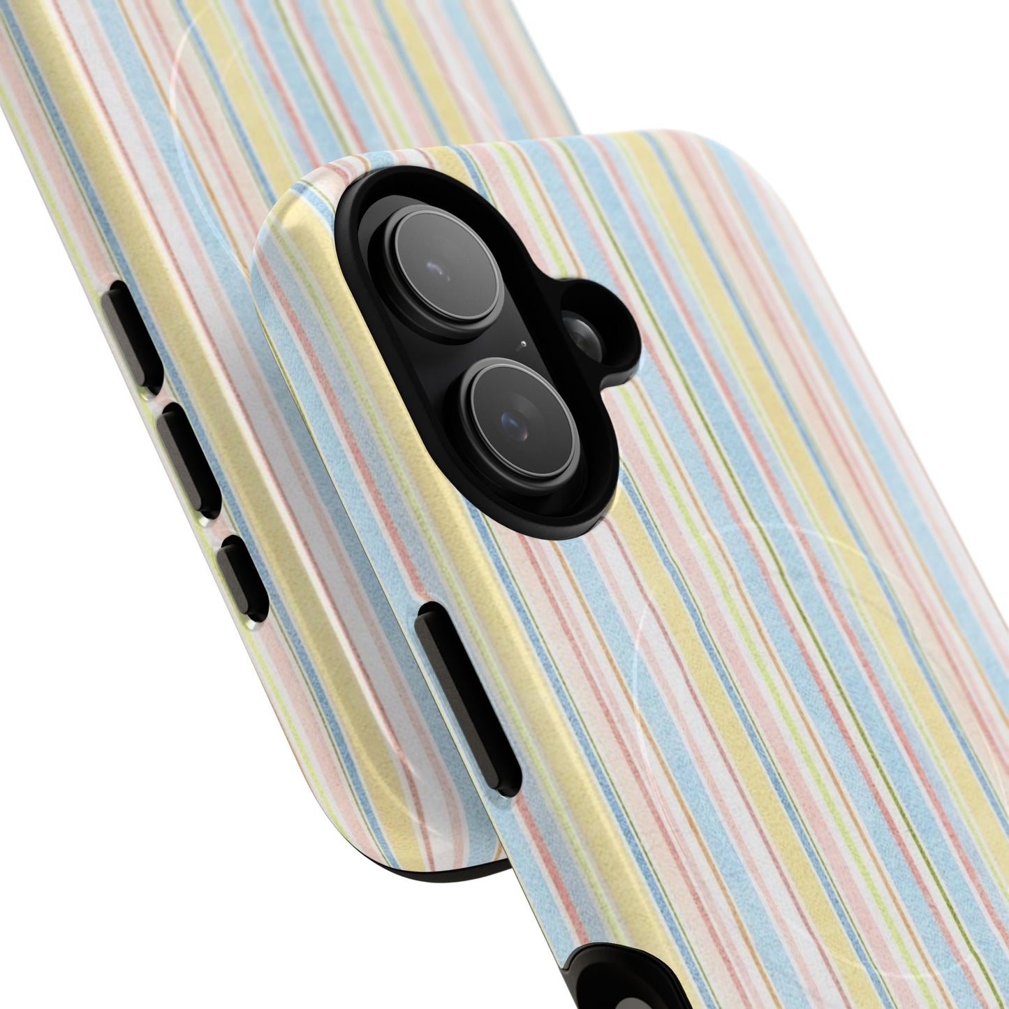 Striped Pastel Phone Case — Tough Magnetic Protection