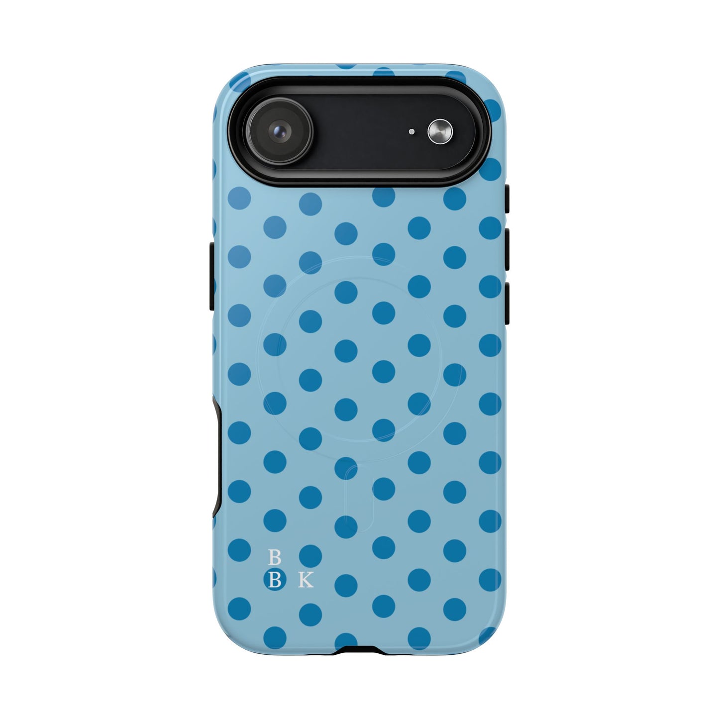 Blue Polka Dot Magnetic Phone Case — Tough Protective iPhone Cover