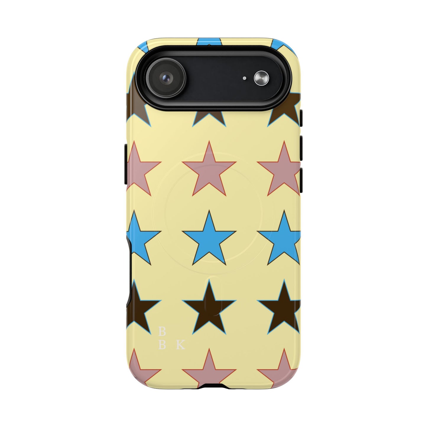 Star Pattern Tough Magnetic Phone Case — Colorful Retro Stars Protective Cover