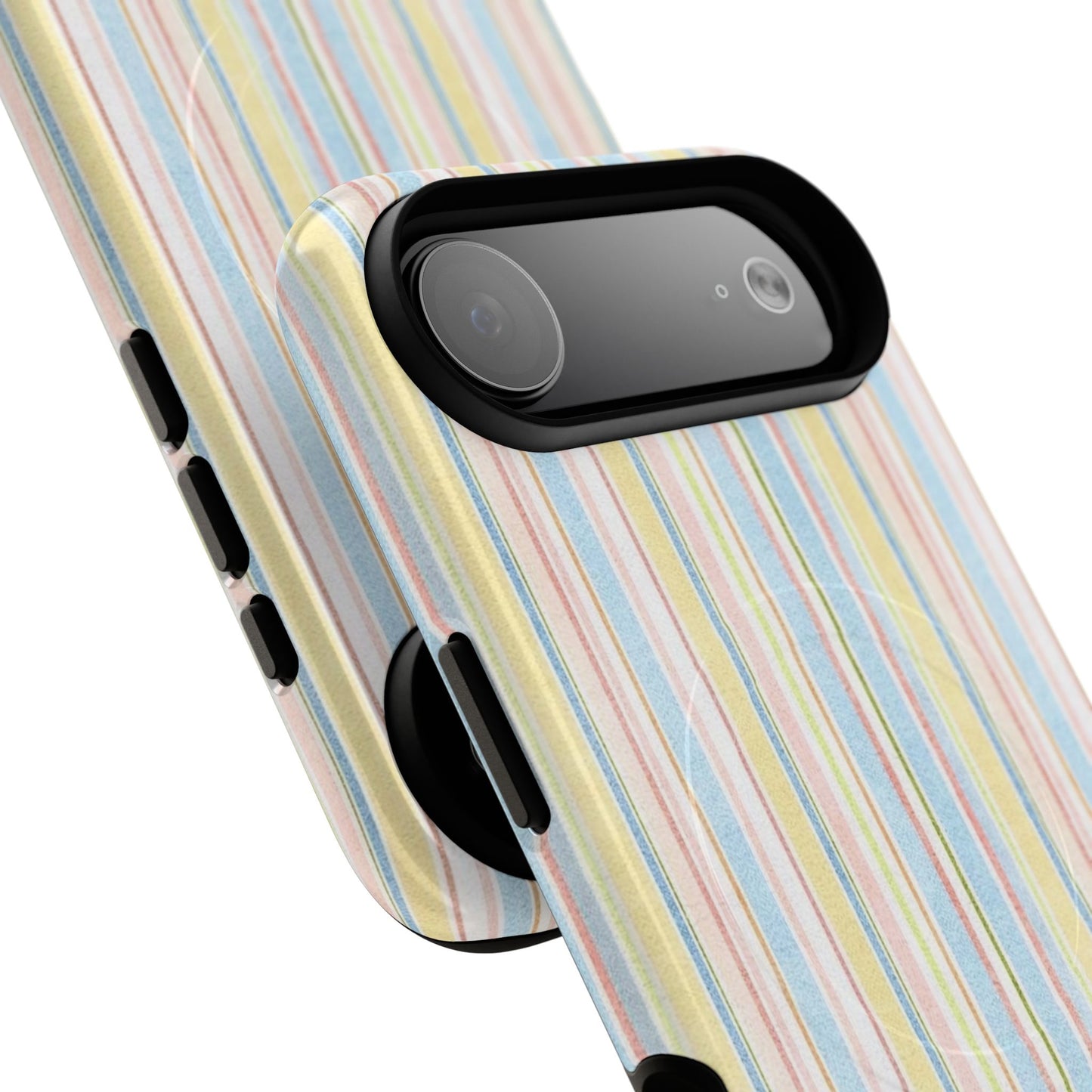 Striped Pastel Phone Case — Tough Magnetic Protection