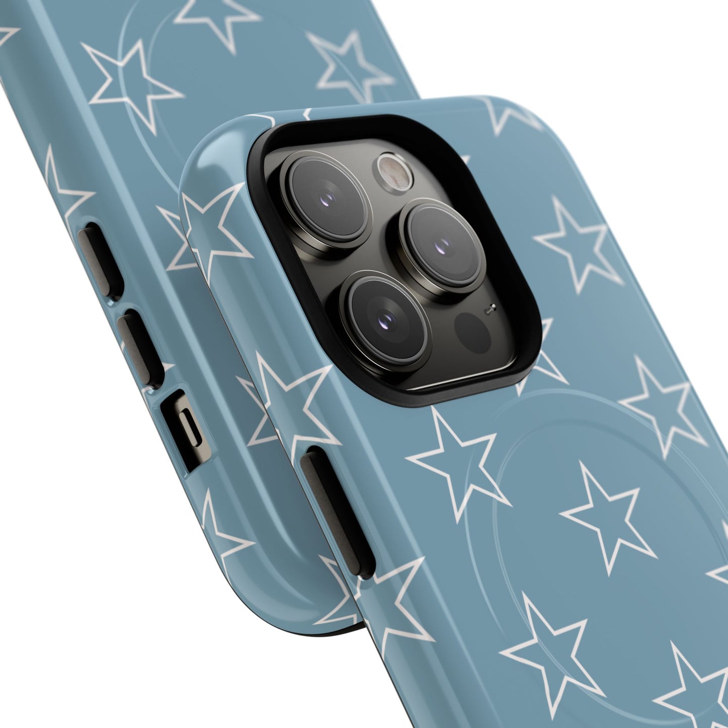 Blue Star Pattern Magnetic Phone Case — Tough Protective iPhone Cover