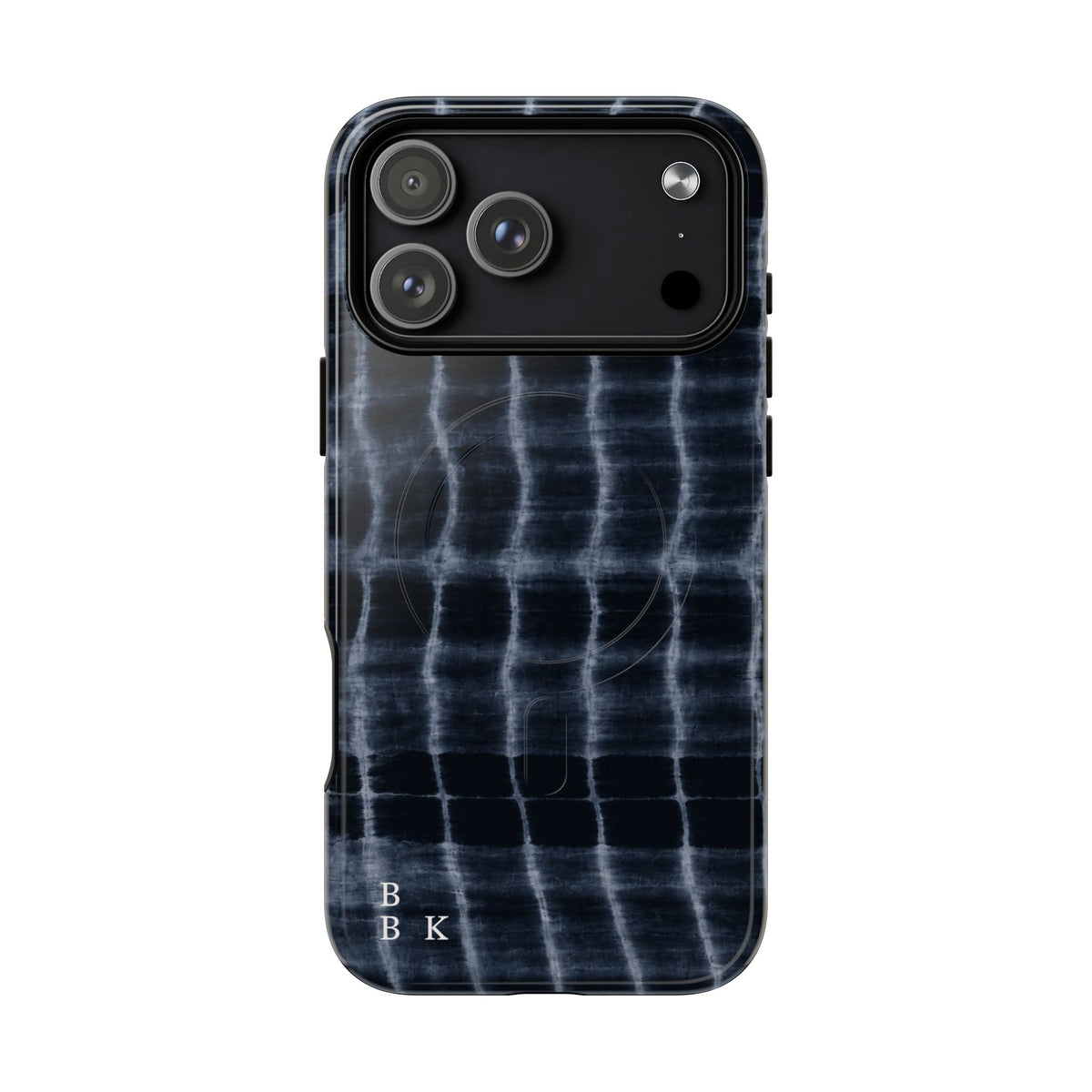 Magnetic Phone Case — Black Tie-Dye Tough Protective Cover with MagSafe