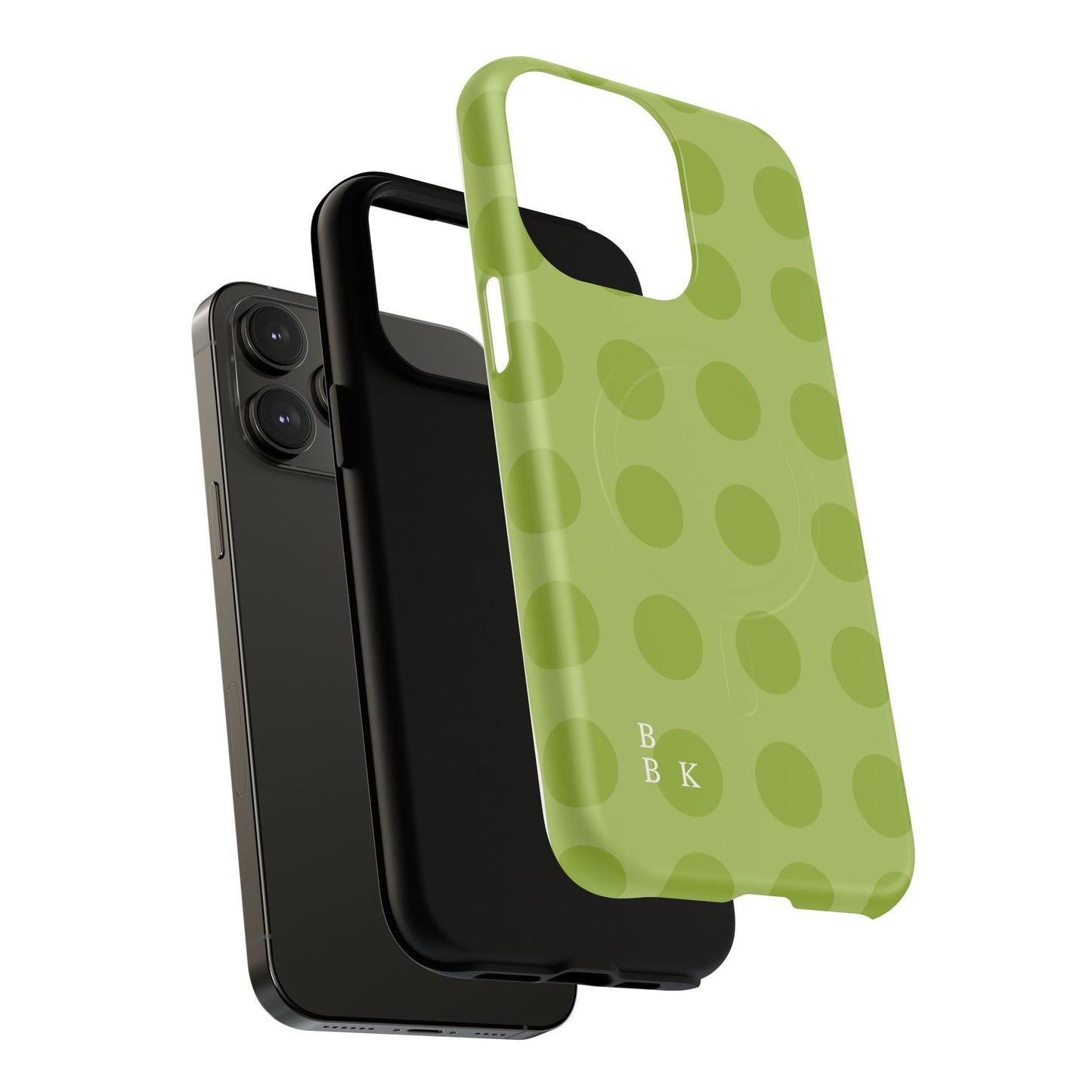 Green Polka Dot Tough Magnetic Phone Case — Slim Magnetic Protective Cover