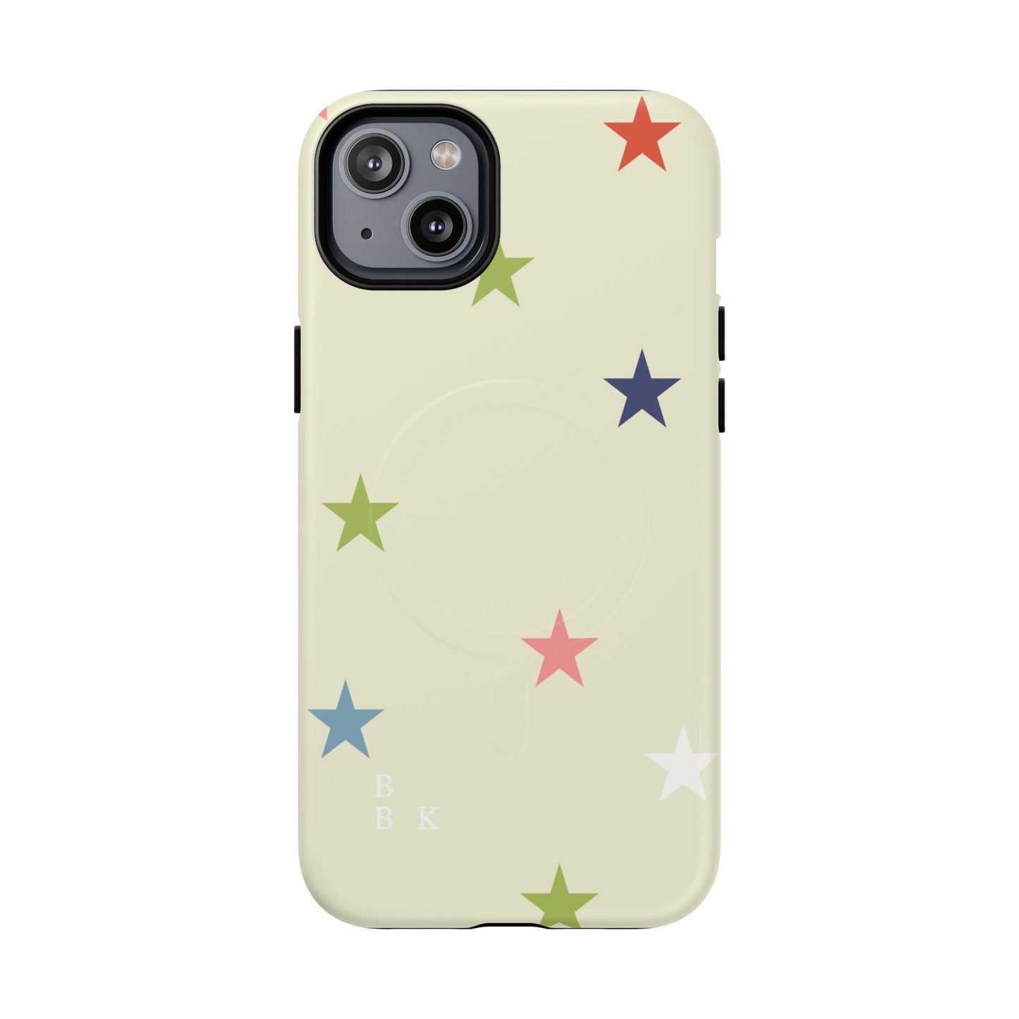 Magnetic Tough Phone Case — Colorful Star Pattern Protective iPhone Cover