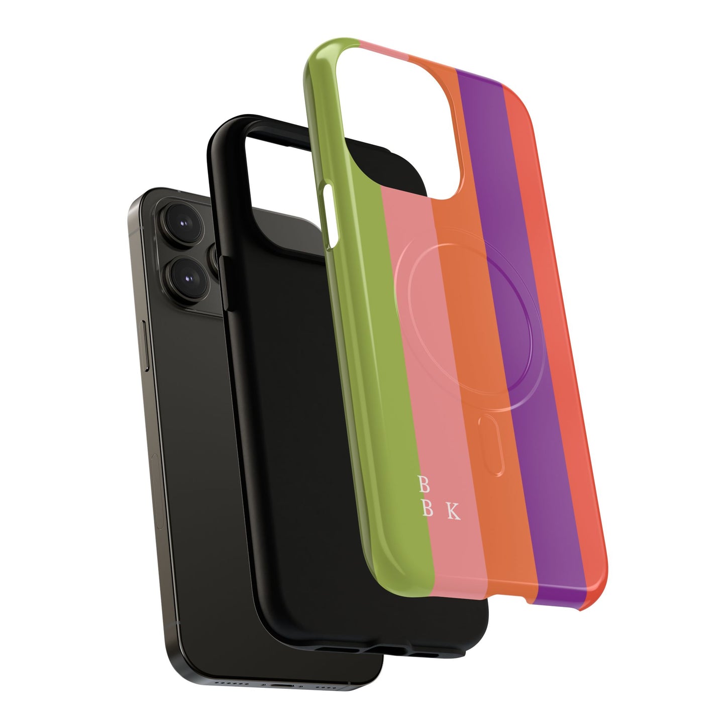 Bold Retro Stripe Magnetic Phone Case — Tough Protective iPhone Cover