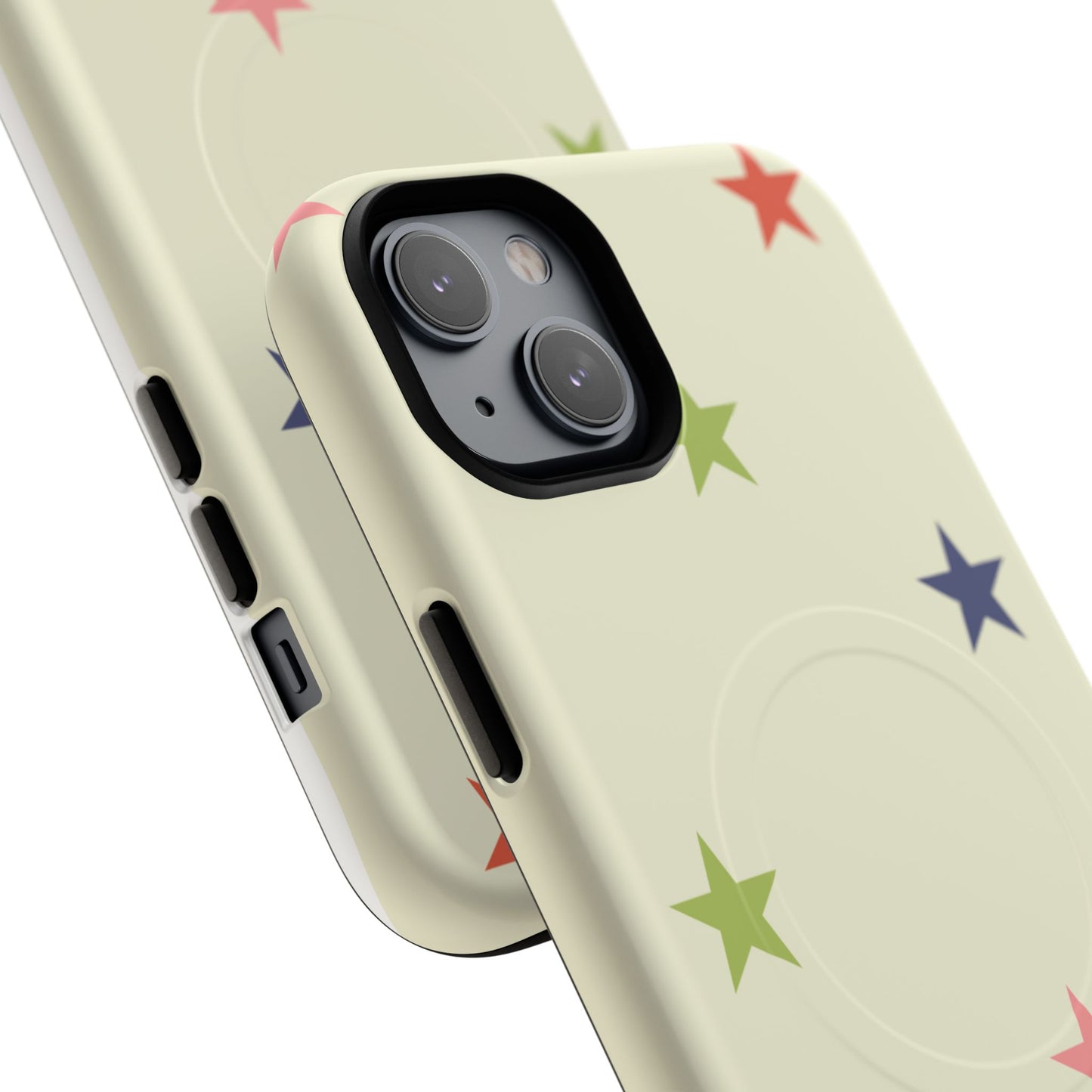 Magnetic Tough Phone Case — Colorful Star Pattern Protective iPhone Cover