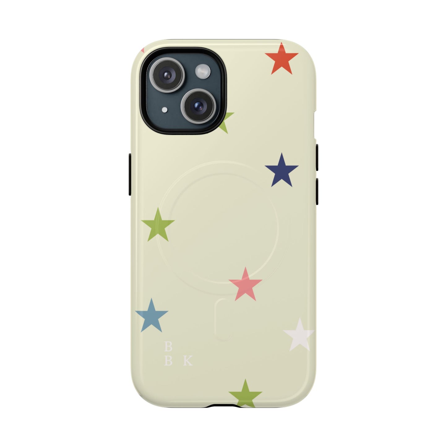 Magnetic Tough Phone Case — Colorful Star Pattern Protective iPhone Cover