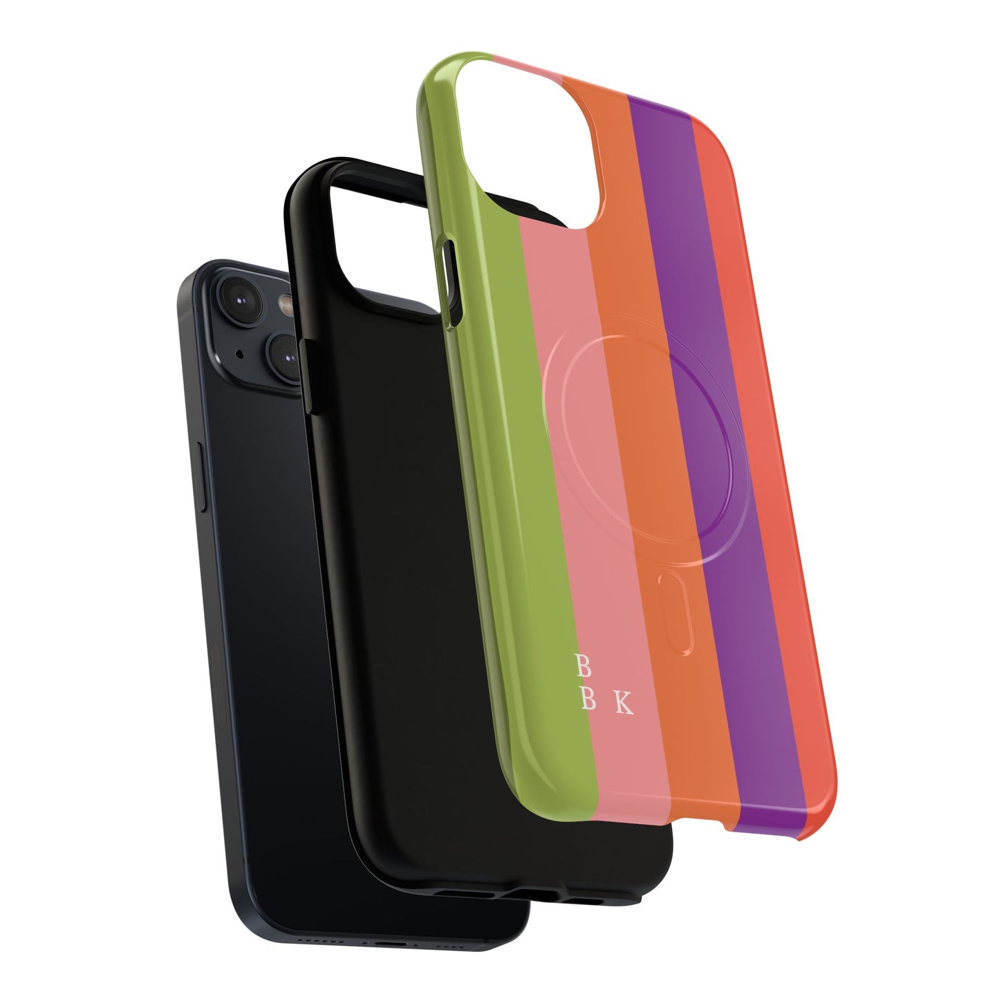 Bold Retro Stripe Magnetic Phone Case — Tough Protective iPhone Cover