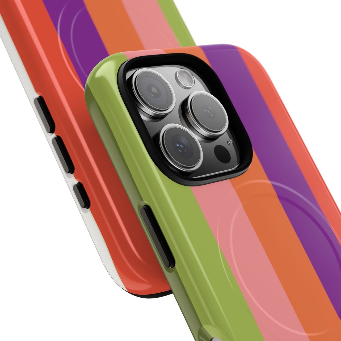 Bold Retro Stripe Magnetic Phone Case — Tough Protective iPhone Cover