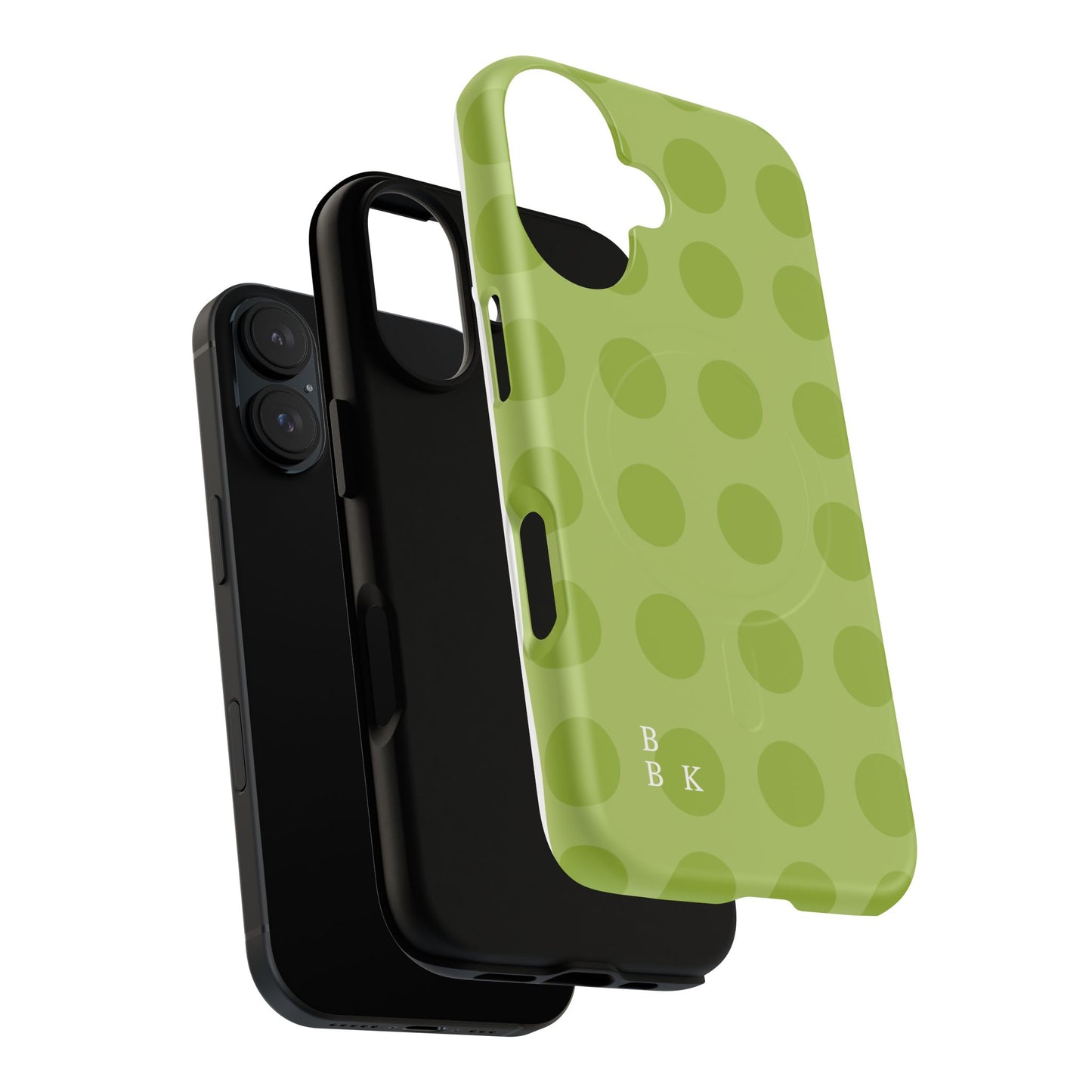 Green Polka Dot Tough Magnetic Phone Case — Slim Magnetic Protective Cover