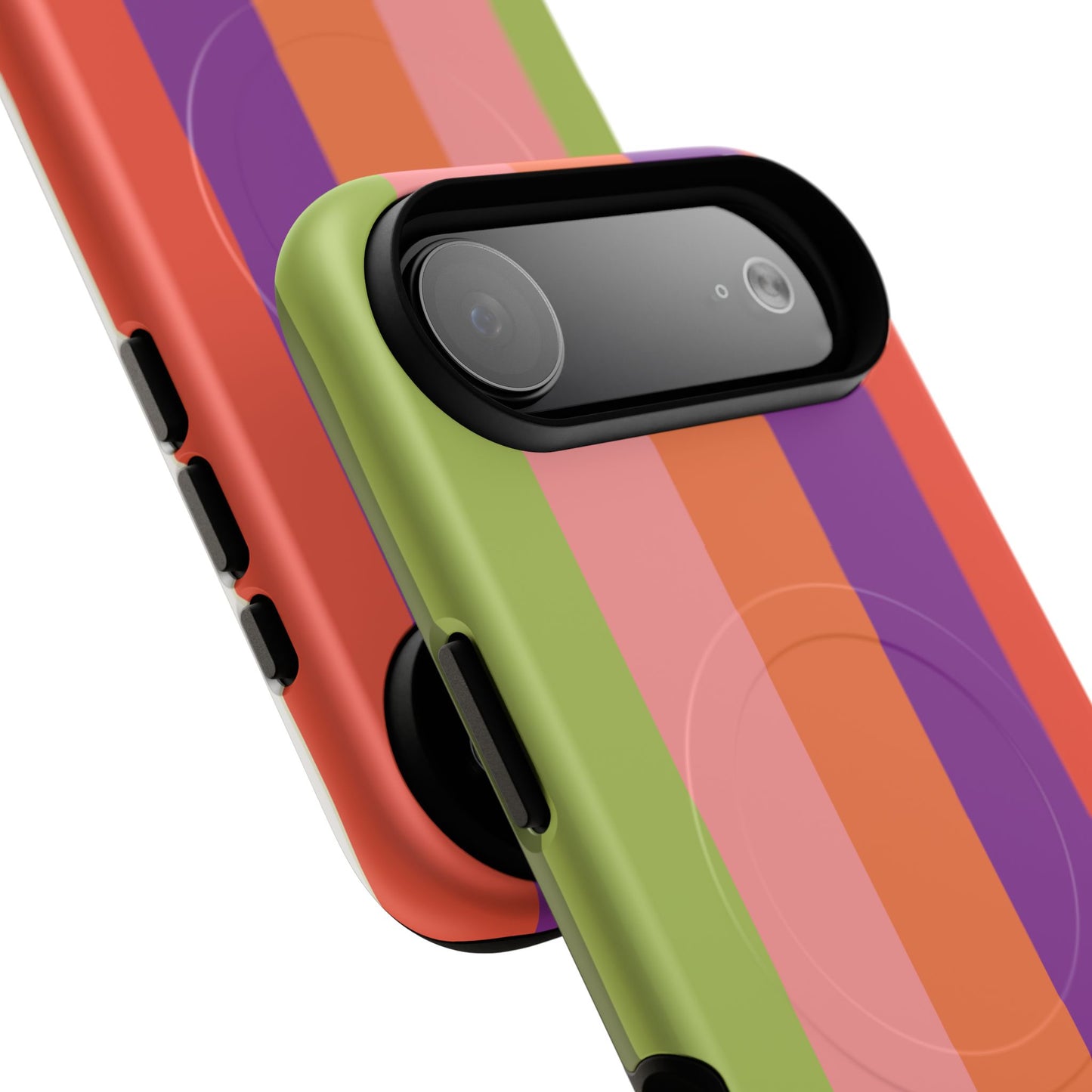 Bold Retro Stripe Magnetic Phone Case — Tough Protective iPhone Cover