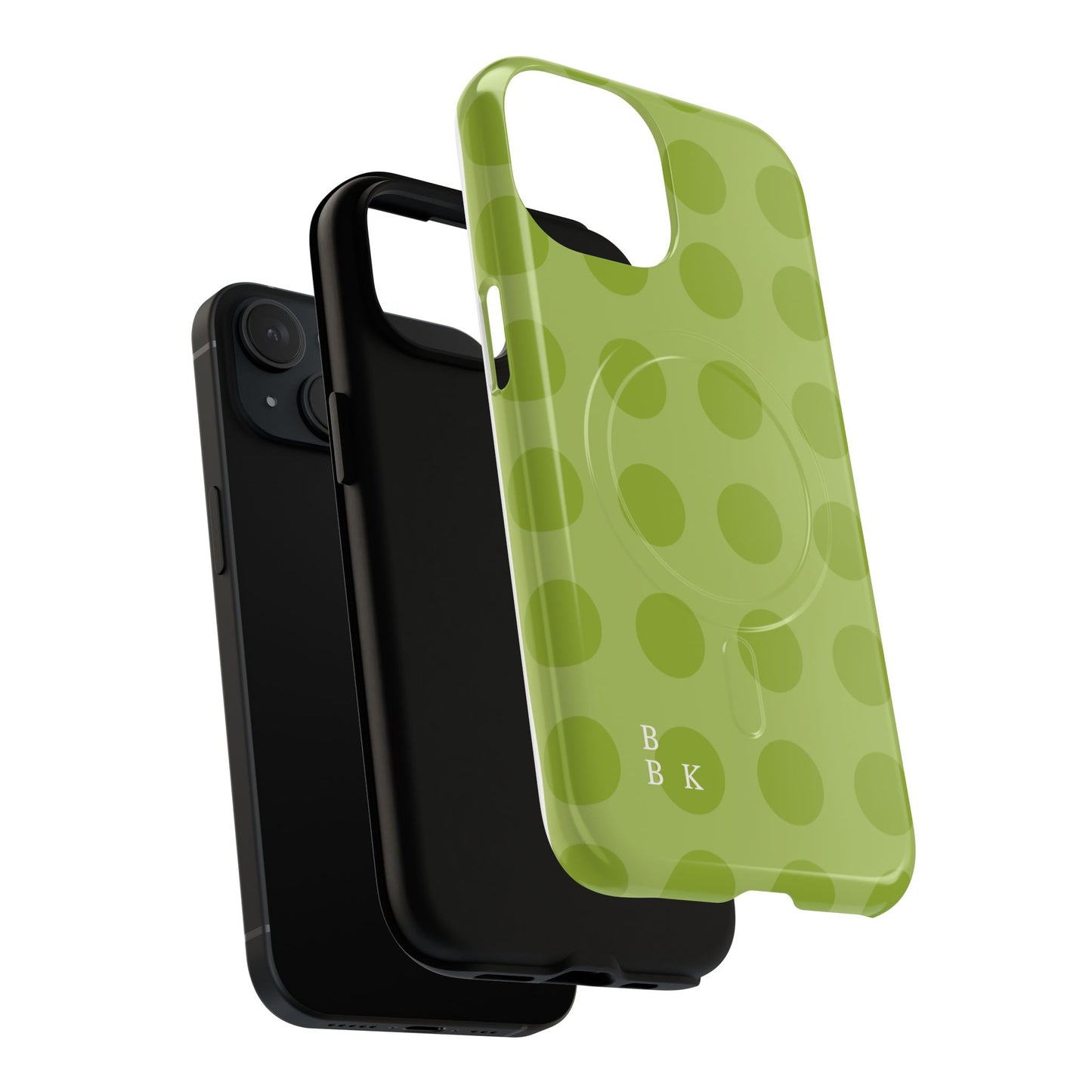 Green Polka Dot Tough Magnetic Phone Case — Slim Magnetic Protective Cover
