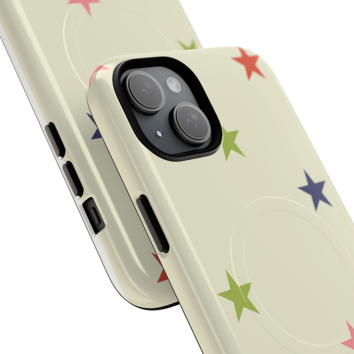 Magnetic Tough Phone Case — Colorful Star Pattern Protective iPhone Cover