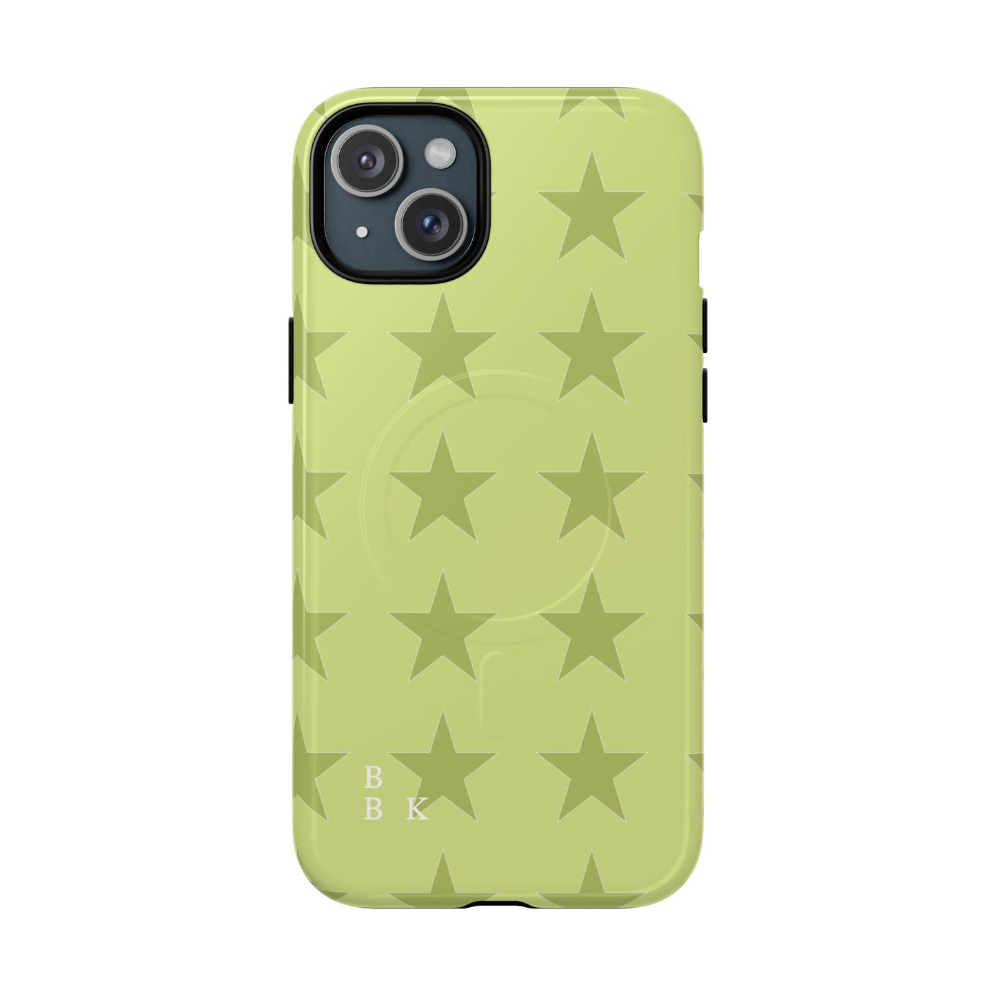 Olive Star Pattern Tough Magnetic Phone Case — Slim Protective iPhone Cover