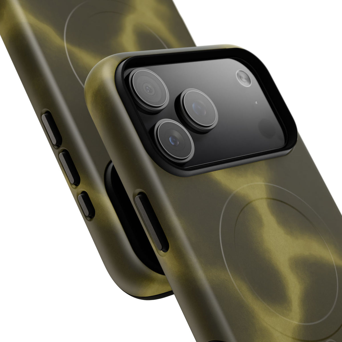 Olive Smoke Magnetic Phone Case — Tough Protective MagSafe-Compatible Cover