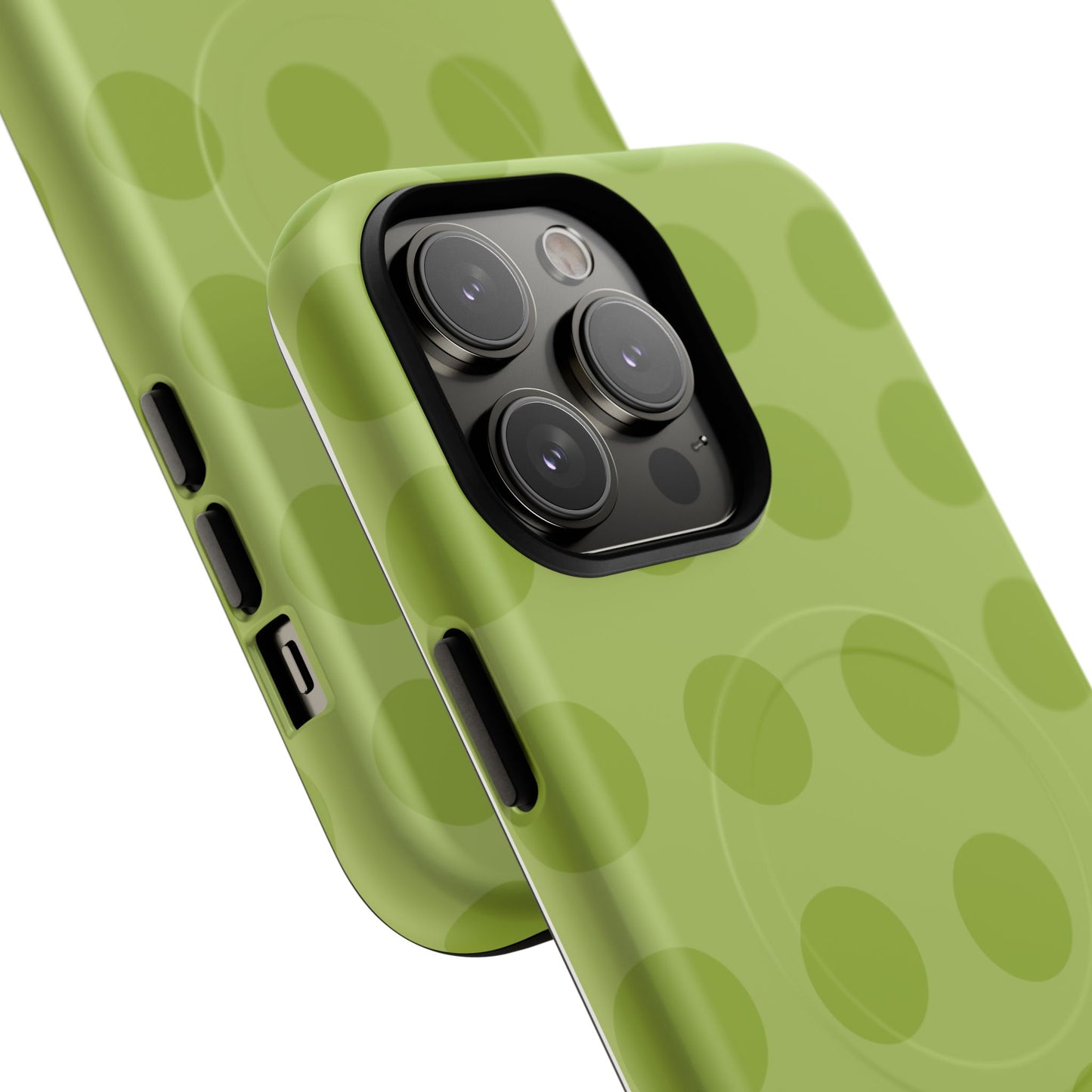 Green Polka Dot Tough Magnetic Phone Case — Slim Magnetic Protective Cover