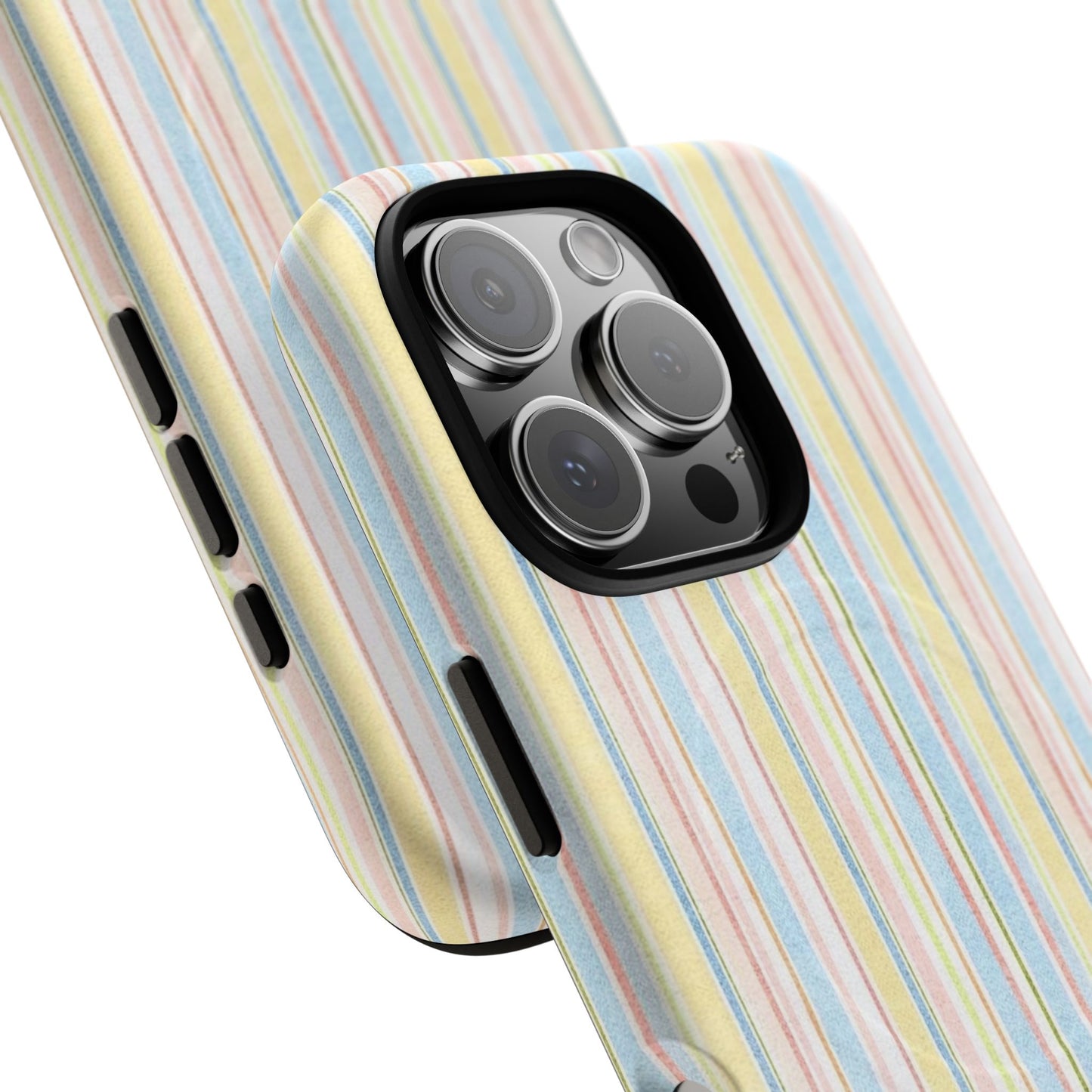 Striped Pastel Phone Case — Tough Magnetic Protection