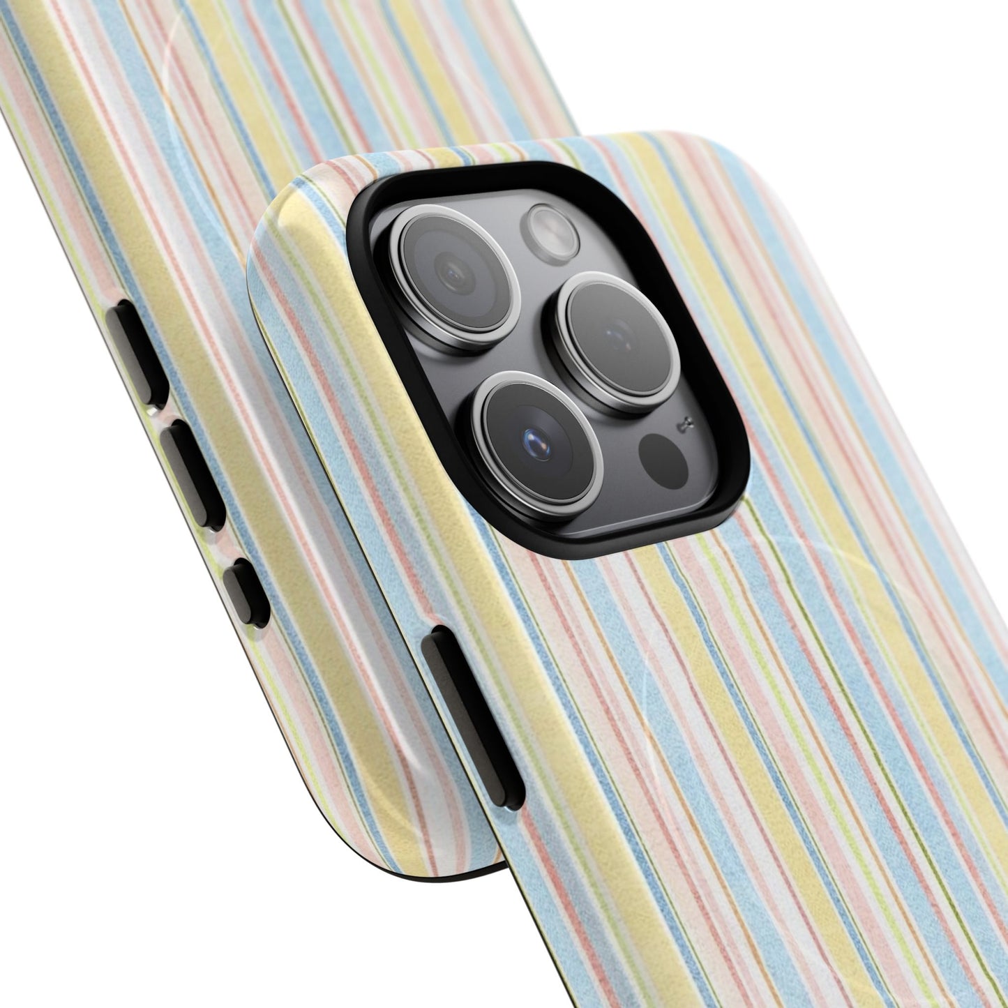 Striped Pastel Phone Case — Tough Magnetic Protection
